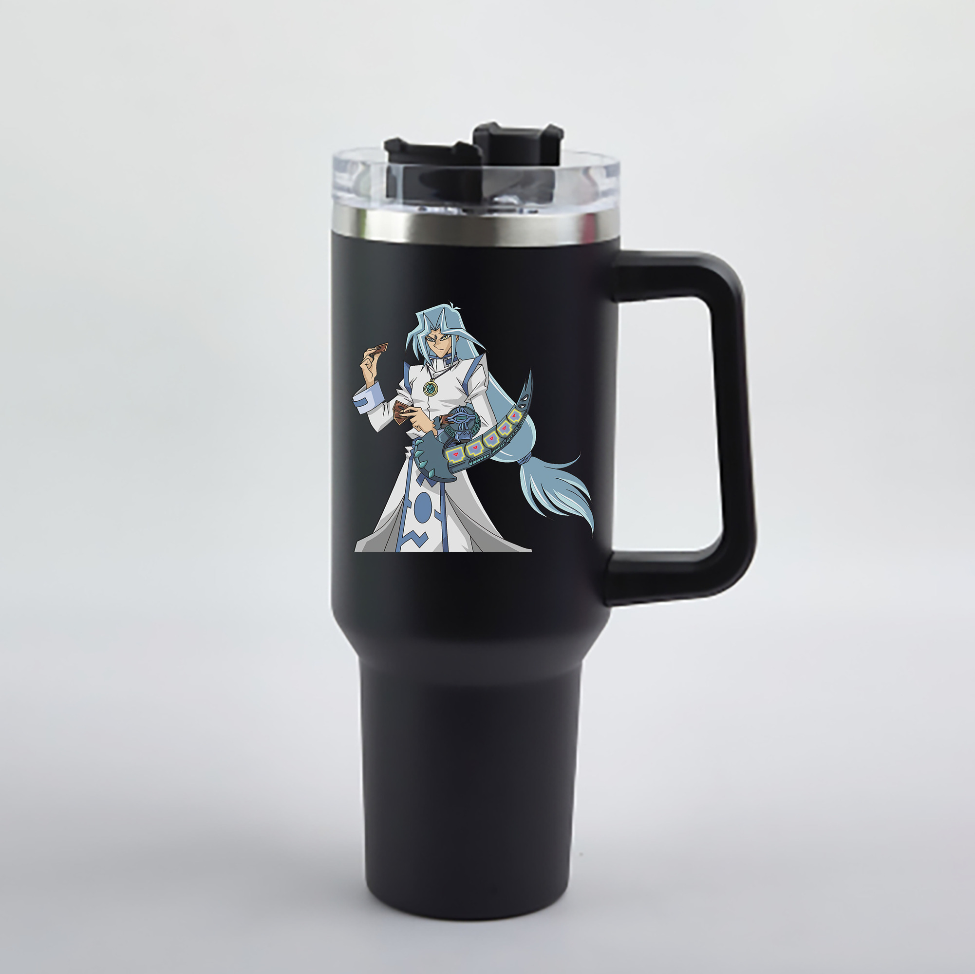 （画像用） 遊☆戯☆王 Yu-Gi-Oh! 1200mL車用タンブラー - クリスタルステッカー（プラスチックストロー付き）