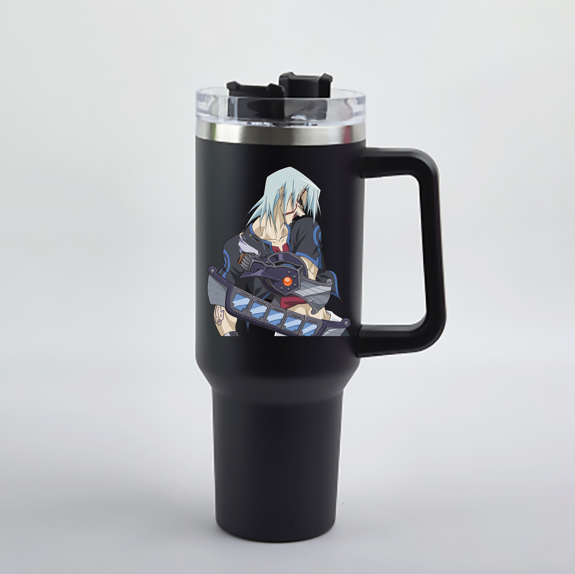 （画像用） 遊☆戯☆王 Yu-Gi-Oh! 1200mL車用タンブラー - クリスタルステッカー（プラスチックストロー付き）