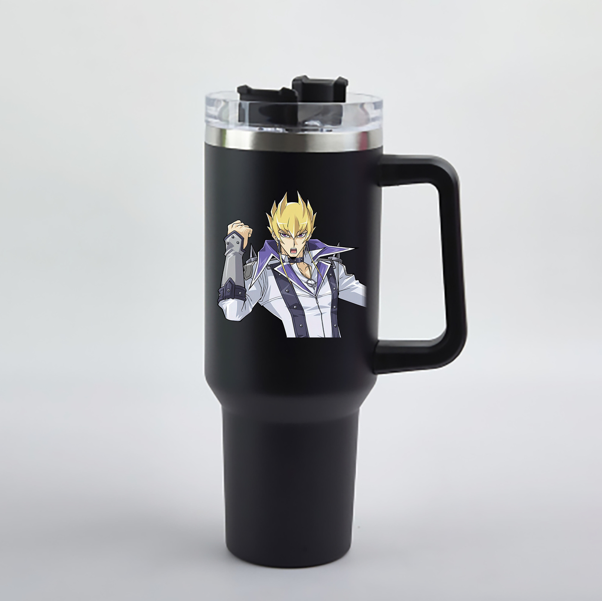 （画像用） 遊☆戯☆王 Yu-Gi-Oh! 1200mL車用タンブラー - クリスタルステッカー（プラスチックストロー付き）