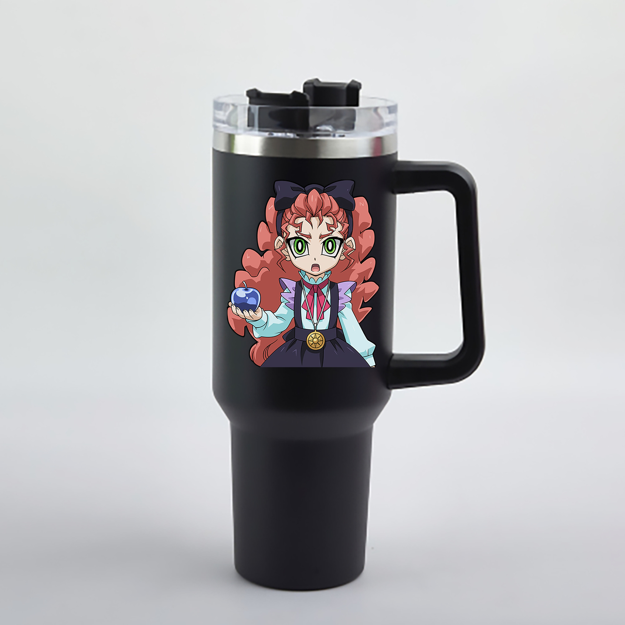 （画像用） 遊☆戯☆王 Yu-Gi-Oh! 1200mL車用タンブラー - クリスタルステッカー（プラスチックストロー付き）