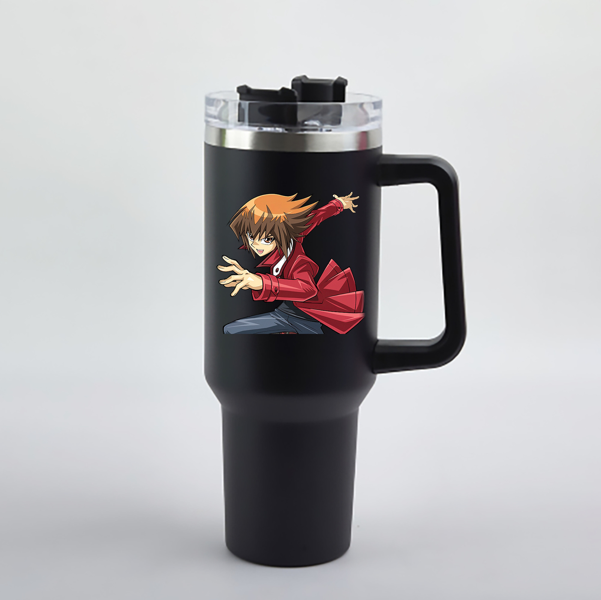 （画像用） 遊☆戯☆王 Yu-Gi-Oh! 1200mL車用タンブラー - クリスタルステッカー（プラスチックストロー付き）