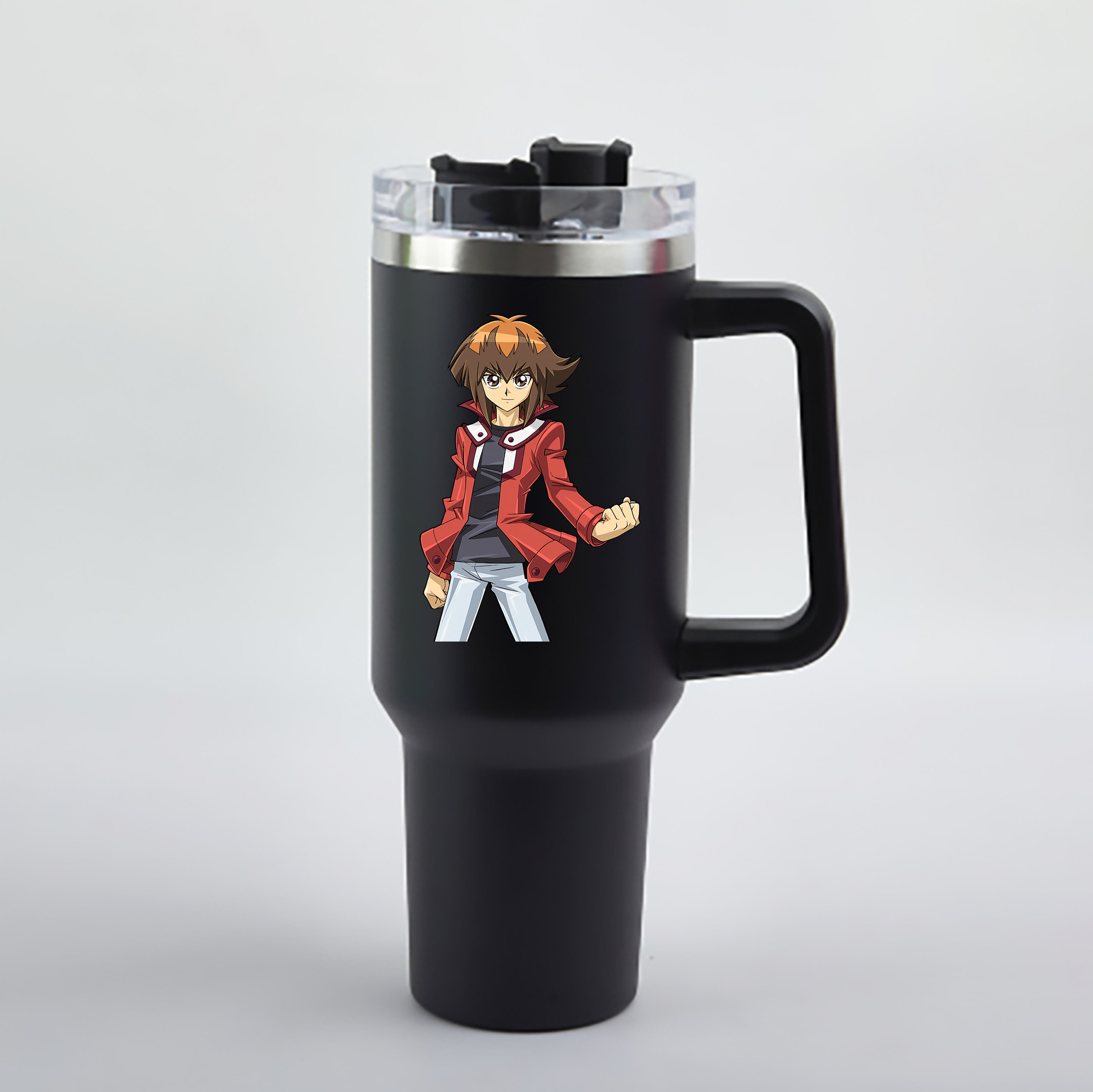 （画像用） 遊☆戯☆王 Yu-Gi-Oh! 1200mL車用タンブラー - クリスタルステッカー（プラスチックストロー付き）