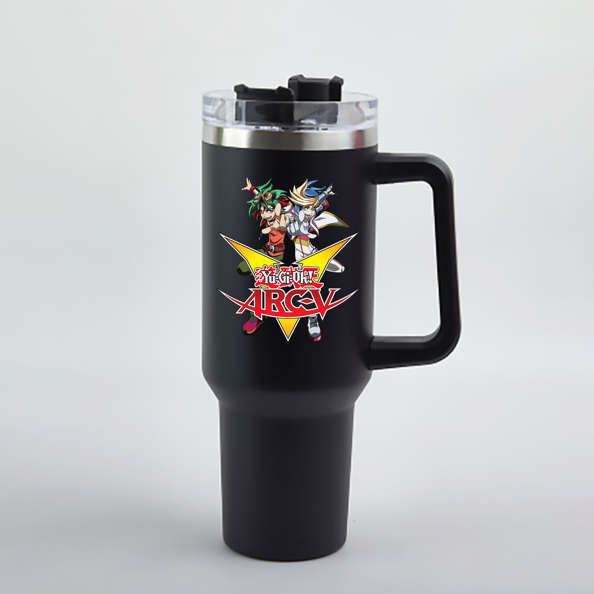 （画像用） 遊☆戯☆王 Yu-Gi-Oh! 1200mL車用タンブラー - クリスタルステッカー（プラスチックストロー付き）