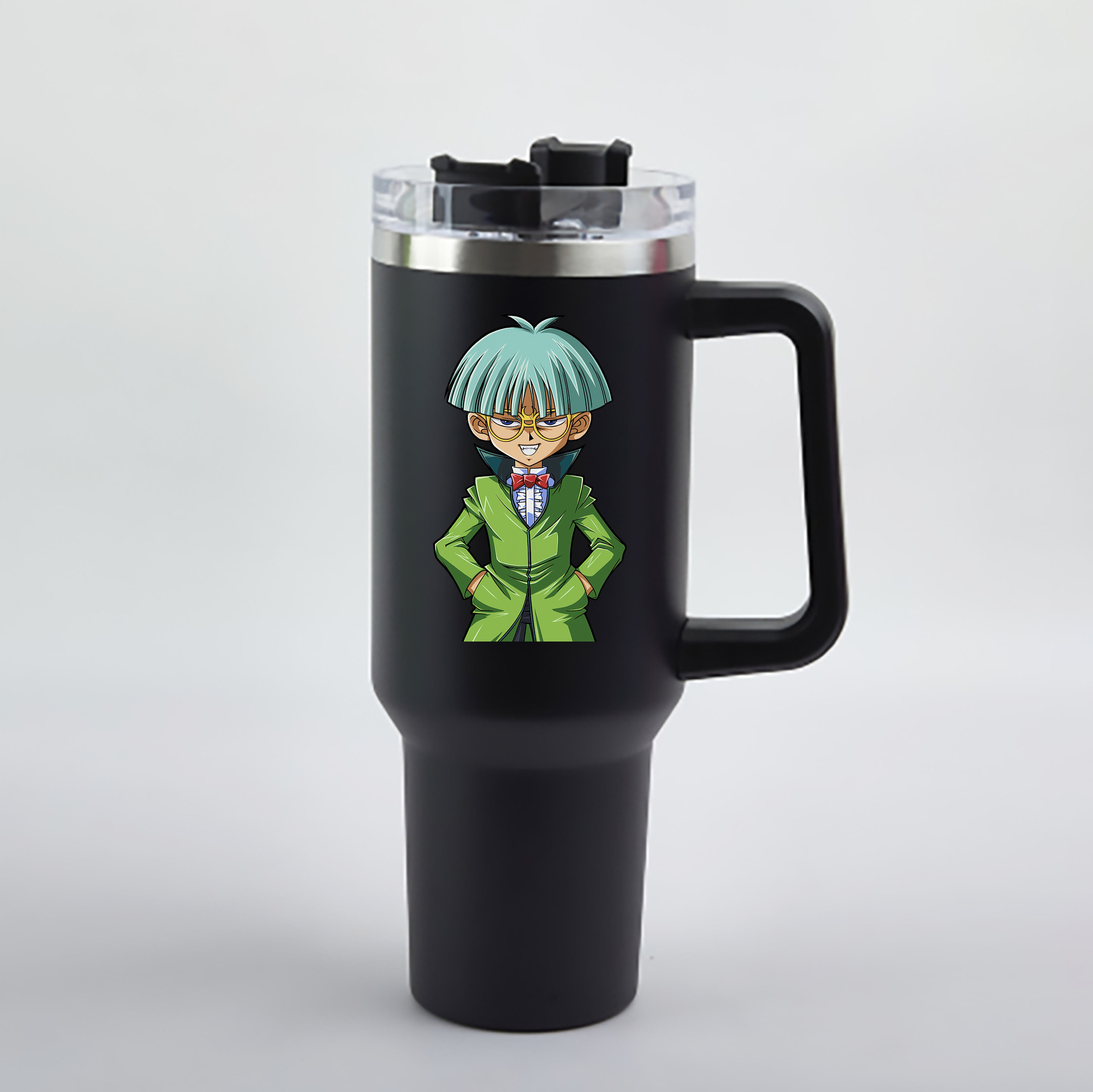 （画像用） 遊☆戯☆王 Yu-Gi-Oh! 1200mL車用タンブラー - クリスタルステッカー（プラスチックストロー付き）