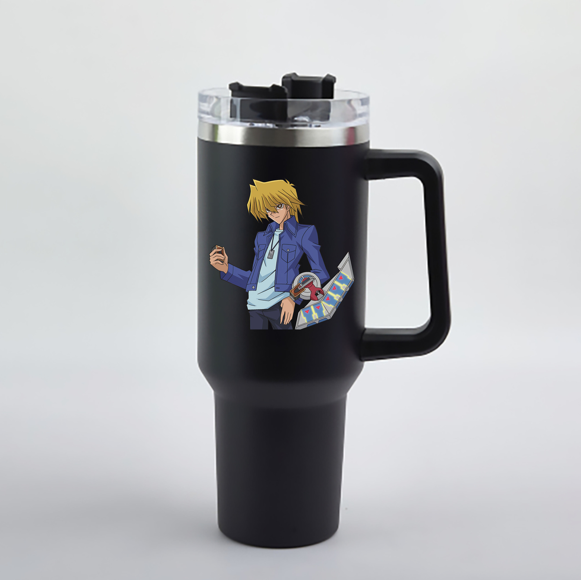 （画像用） 遊☆戯☆王 Yu-Gi-Oh! 1200mL車用タンブラー - クリスタルステッカー（プラスチックストロー付き）