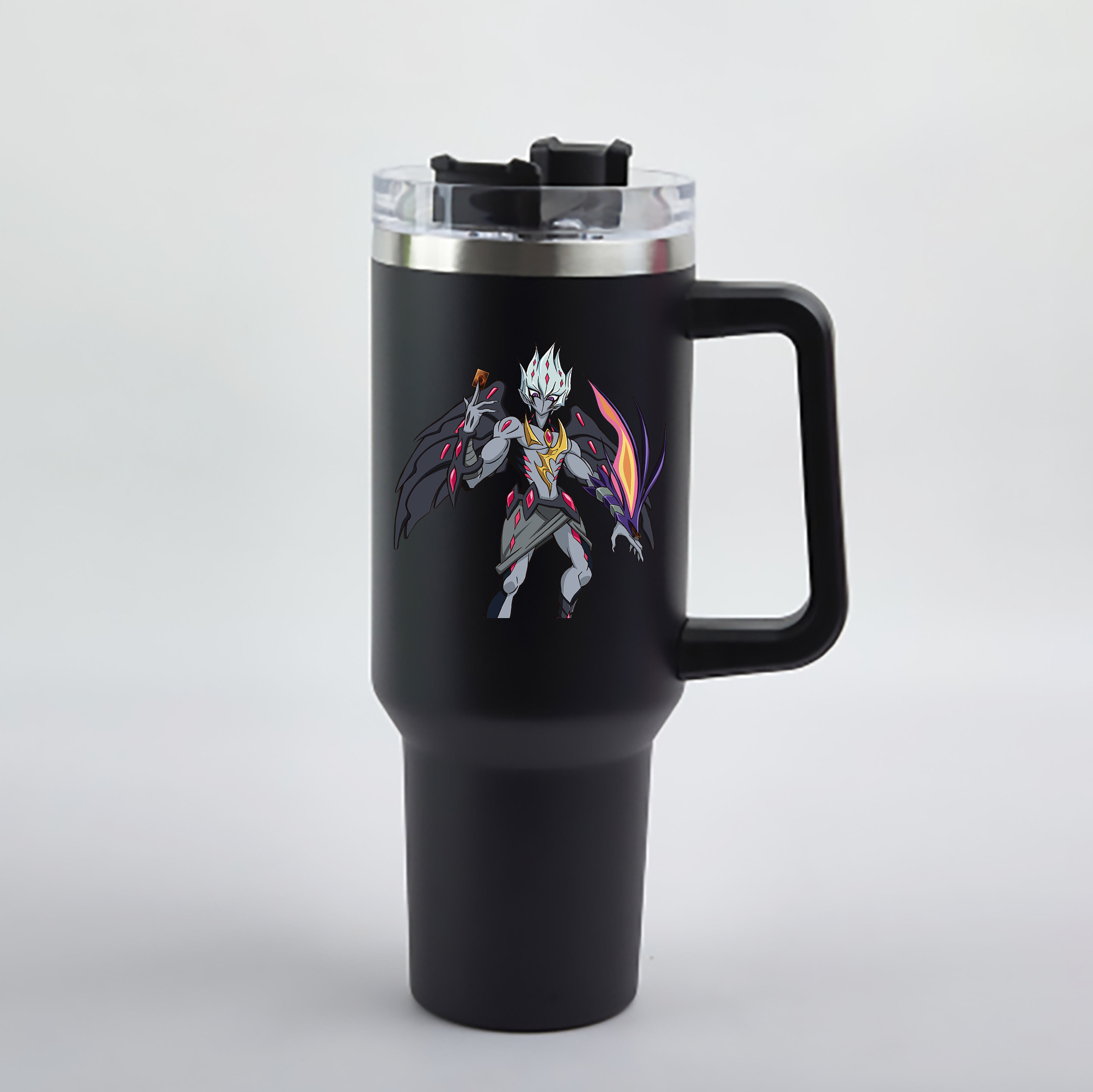 （画像用） 遊☆戯☆王 Yu-Gi-Oh! 1200mL車用タンブラー - クリスタルステッカー（プラスチックストロー付き）