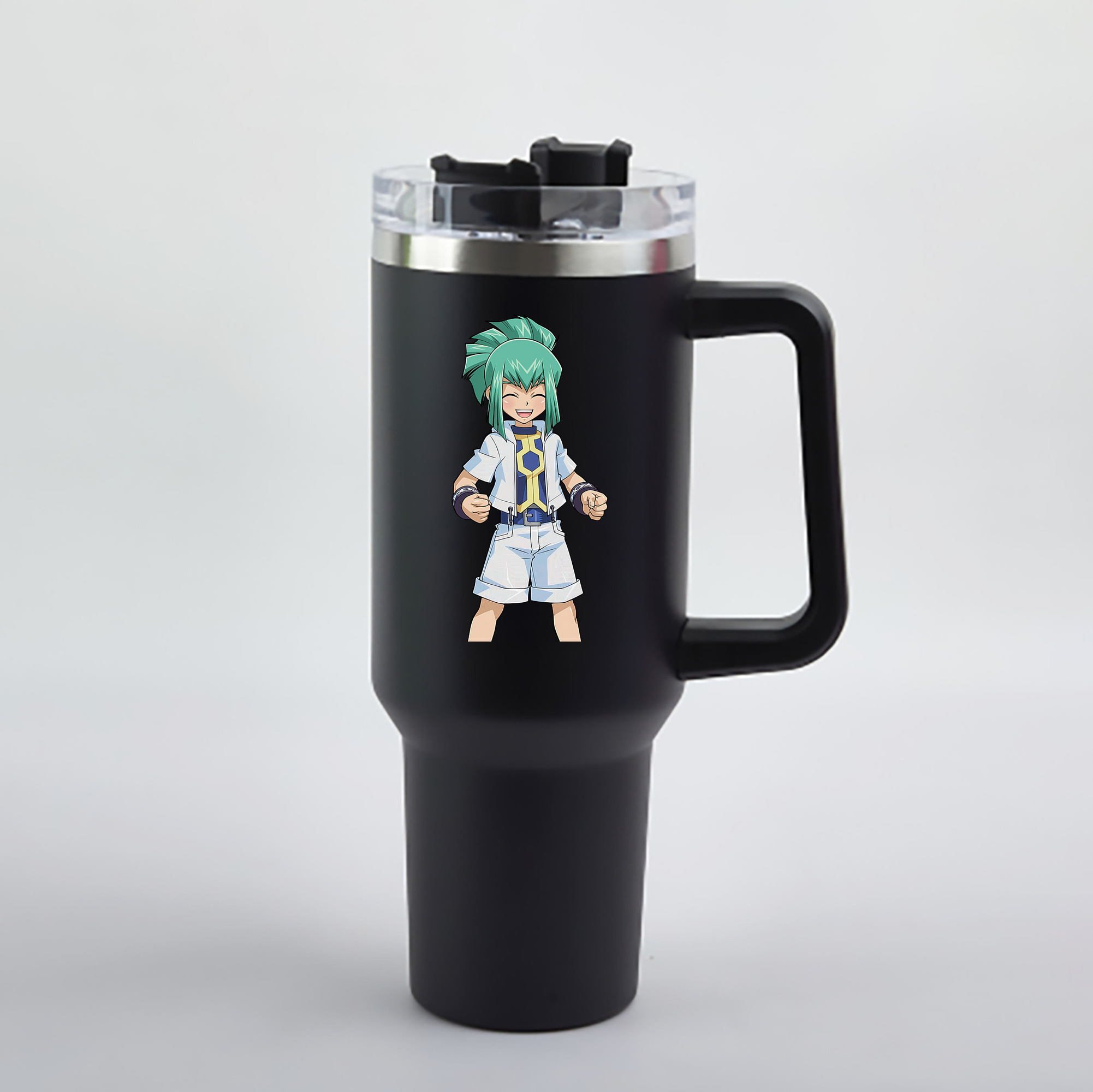 （画像用） 遊☆戯☆王 Yu-Gi-Oh! 1200mL車用タンブラー - クリスタルステッカー（プラスチックストロー付き）