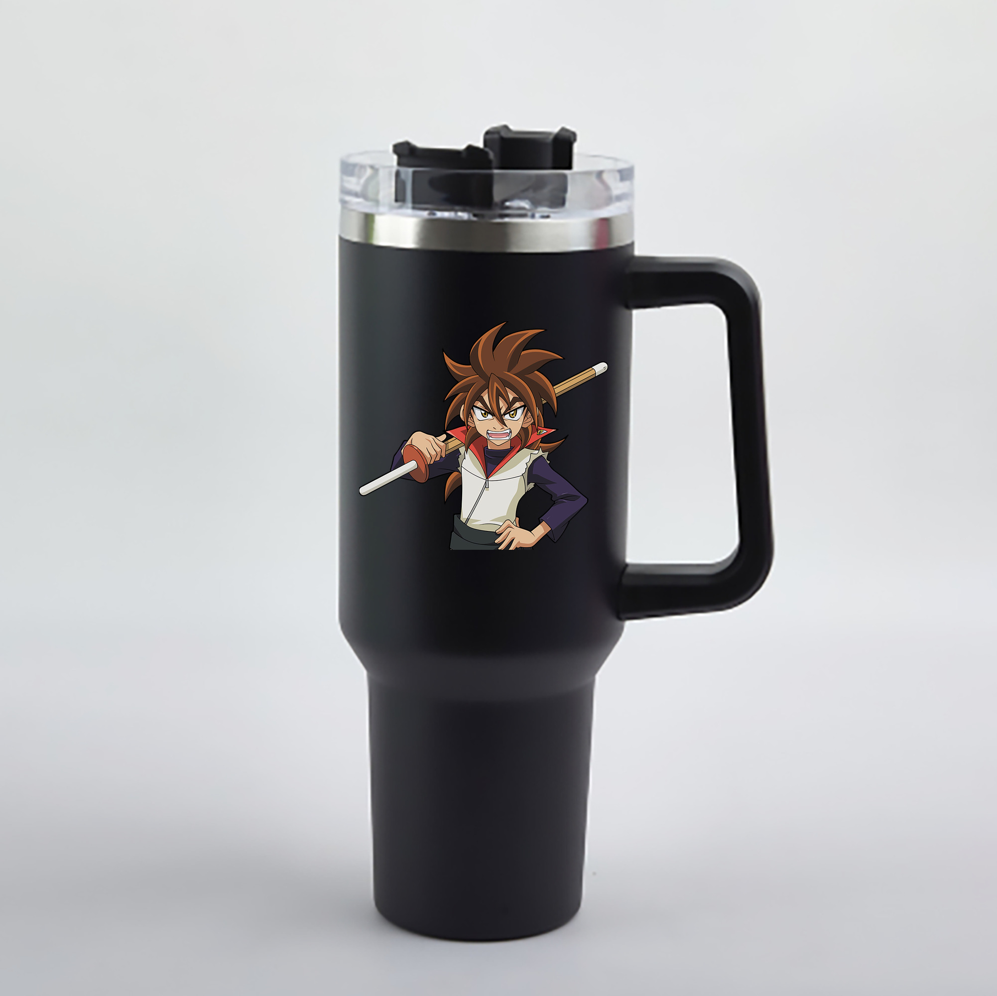 （画像用） 遊☆戯☆王 Yu-Gi-Oh! 1200mL車用タンブラー - クリスタルステッカー（プラスチックストロー付き）