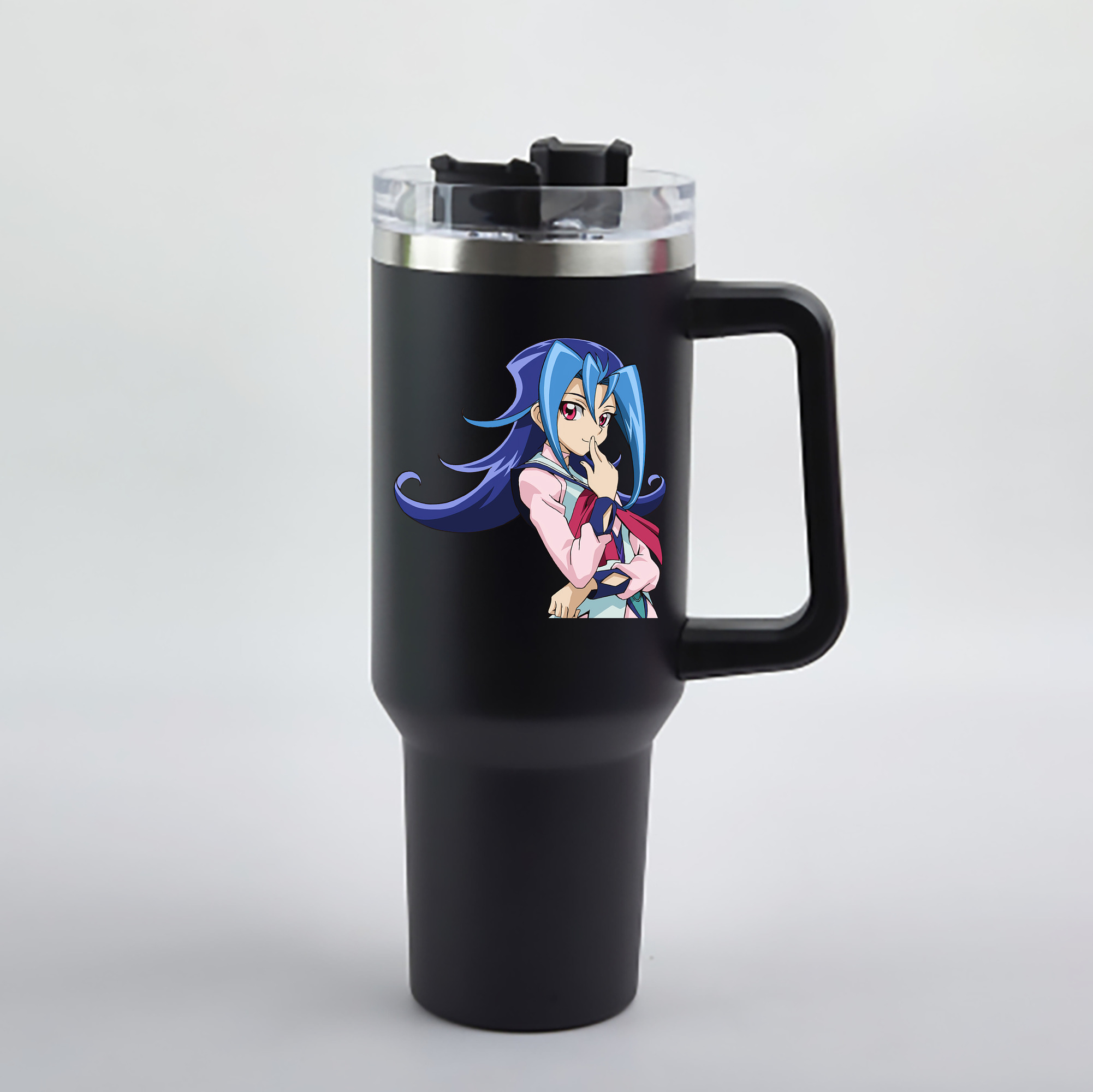 （画像用） 遊☆戯☆王 Yu-Gi-Oh! 1200mL車用タンブラー - クリスタルステッカー（プラスチックストロー付き）
