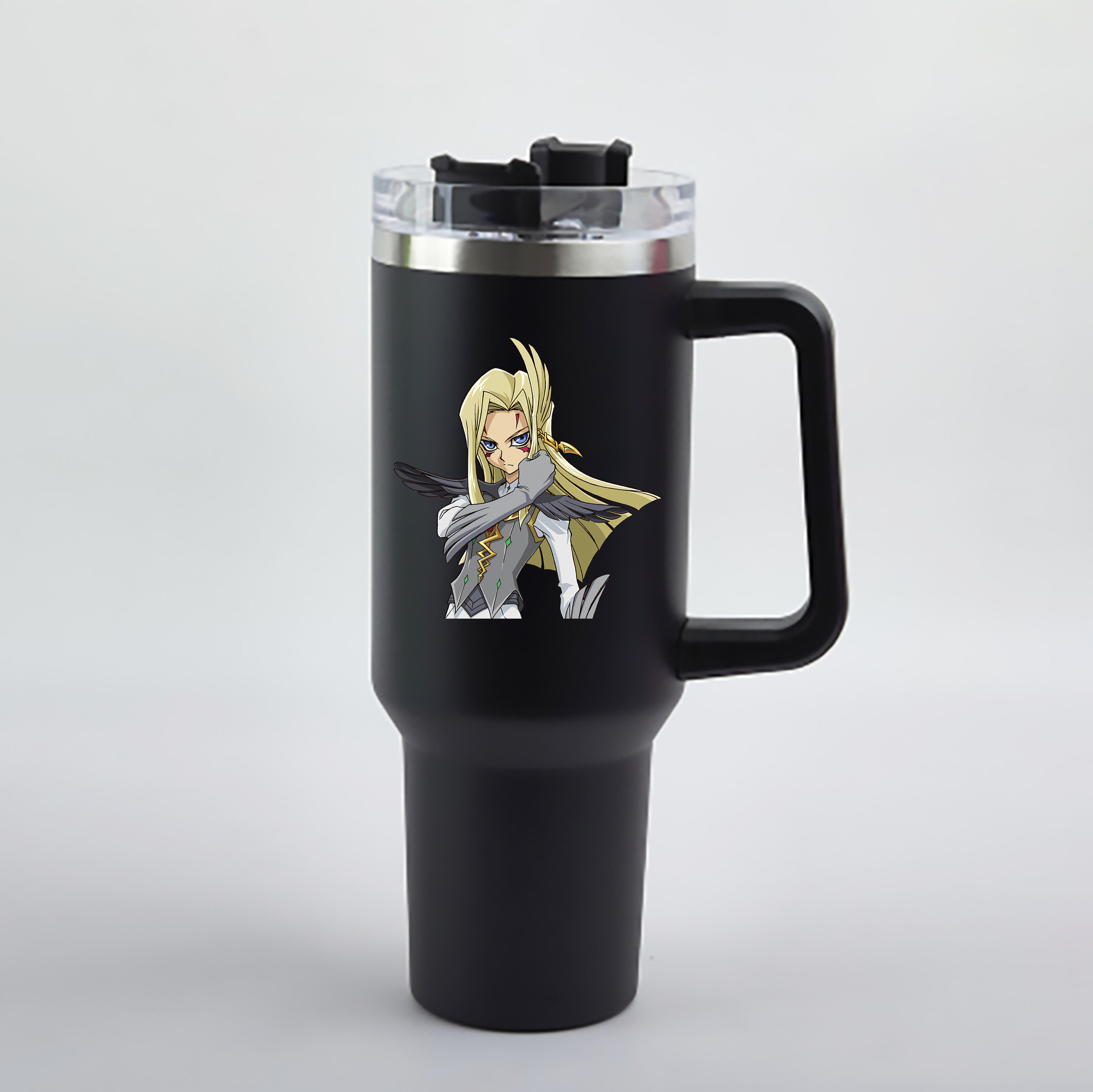 （画像用） 遊☆戯☆王 Yu-Gi-Oh! 1200mL車用タンブラー - クリスタルステッカー（プラスチックストロー付き）