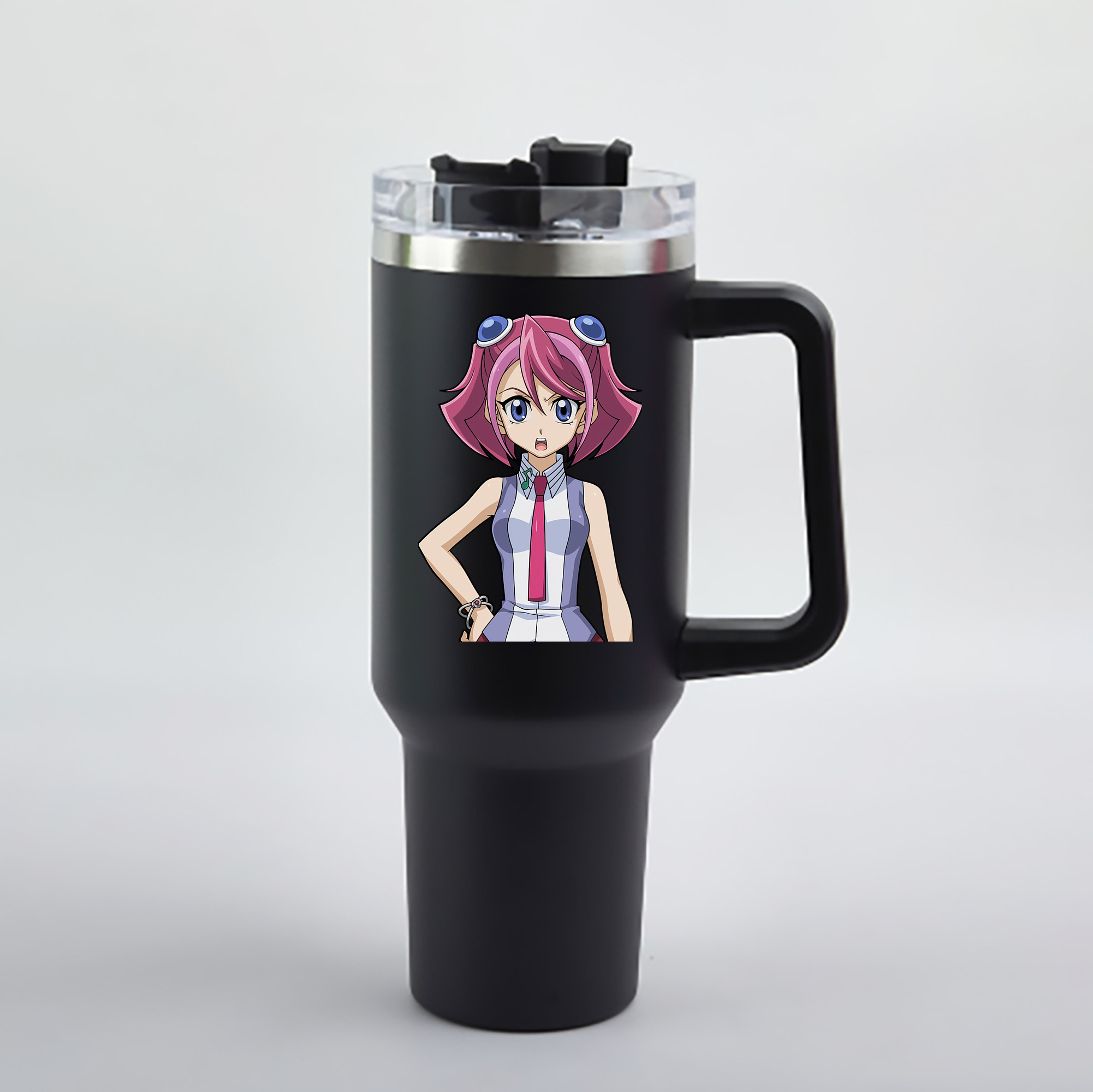 （画像用） 遊☆戯☆王 Yu-Gi-Oh! 1200mL車用タンブラー - クリスタルステッカー（プラスチックストロー付き）