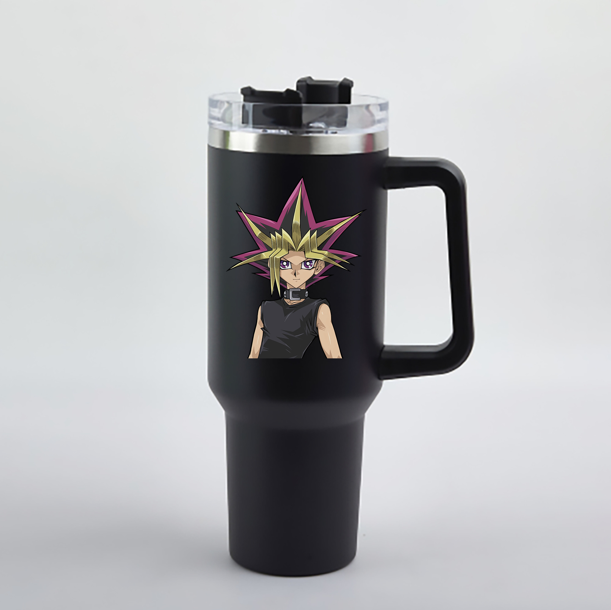 （画像用） 遊☆戯☆王 Yu-Gi-Oh! 1200mL車用タンブラー - クリスタルステッカー（プラスチックストロー付き）