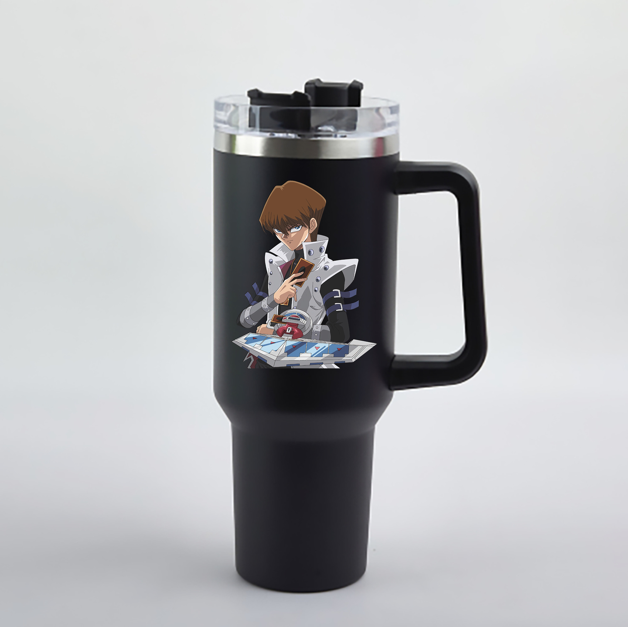 （画像用） 遊☆戯☆王 Yu-Gi-Oh! 1200mL車用タンブラー - クリスタルステッカー（プラスチックストロー付き）