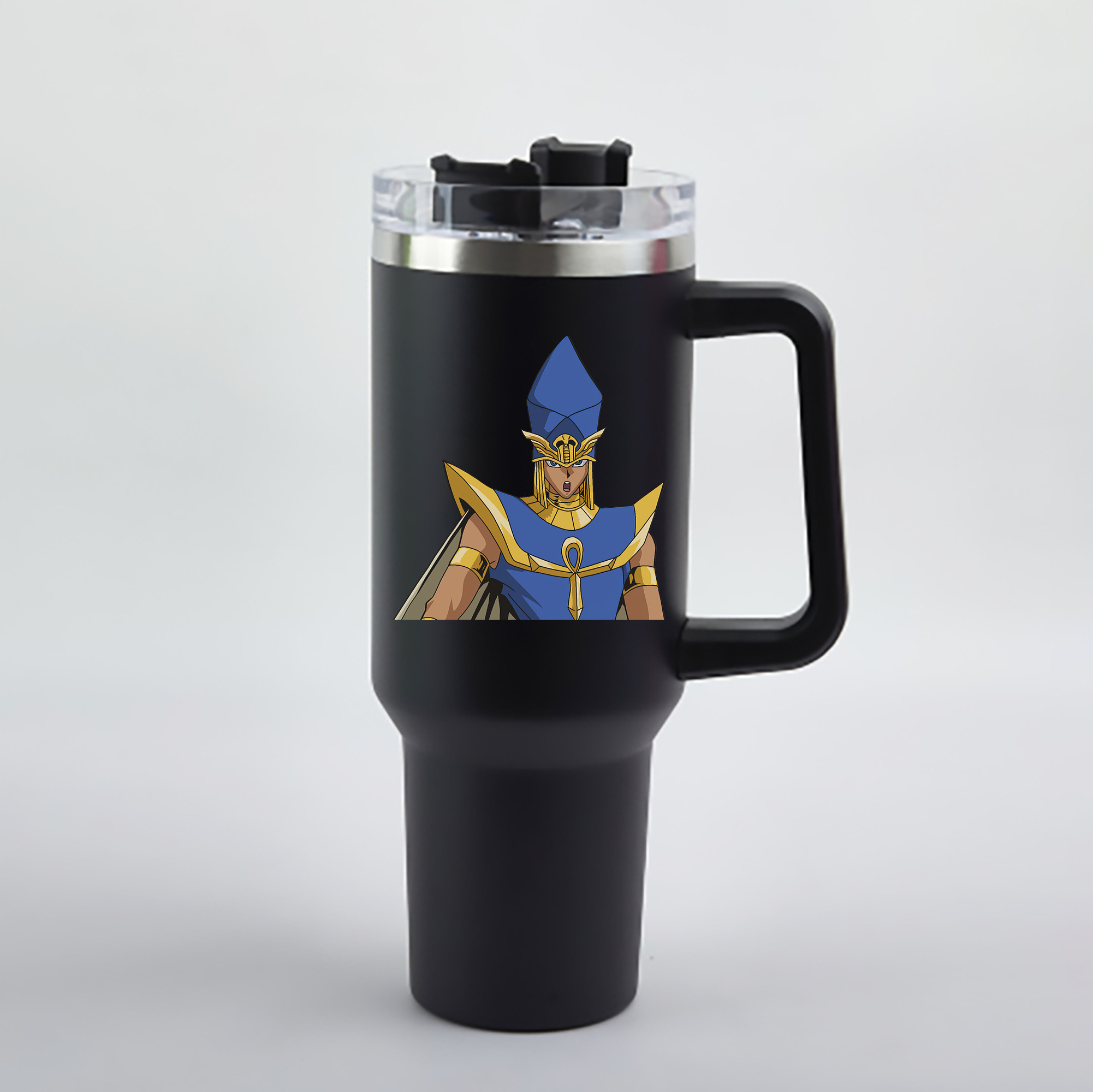 （画像用） 遊☆戯☆王 Yu-Gi-Oh! 1200mL車用タンブラー - クリスタルステッカー（プラスチックストロー付き）