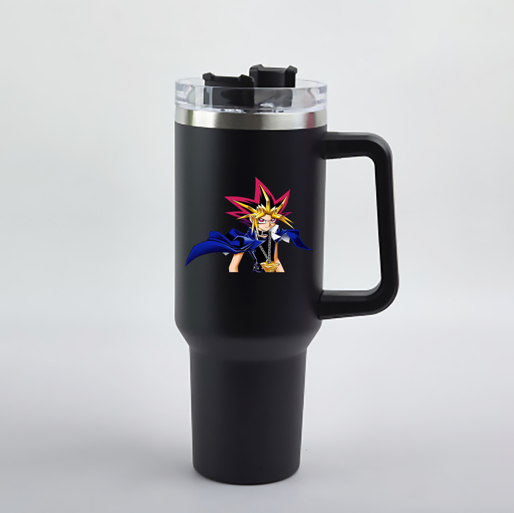 （画像用） 遊☆戯☆王 Yu-Gi-Oh! 1200mL車用タンブラー - クリスタルステッカー（プラスチックストロー付き）