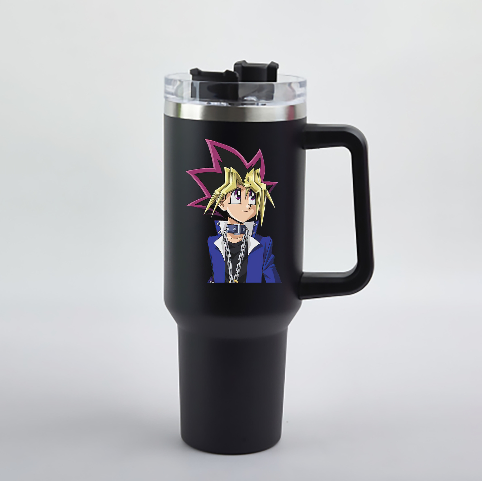 （画像用） 遊☆戯☆王 Yu-Gi-Oh! 1200mL車用タンブラー - クリスタルステッカー（プラスチックストロー付き）