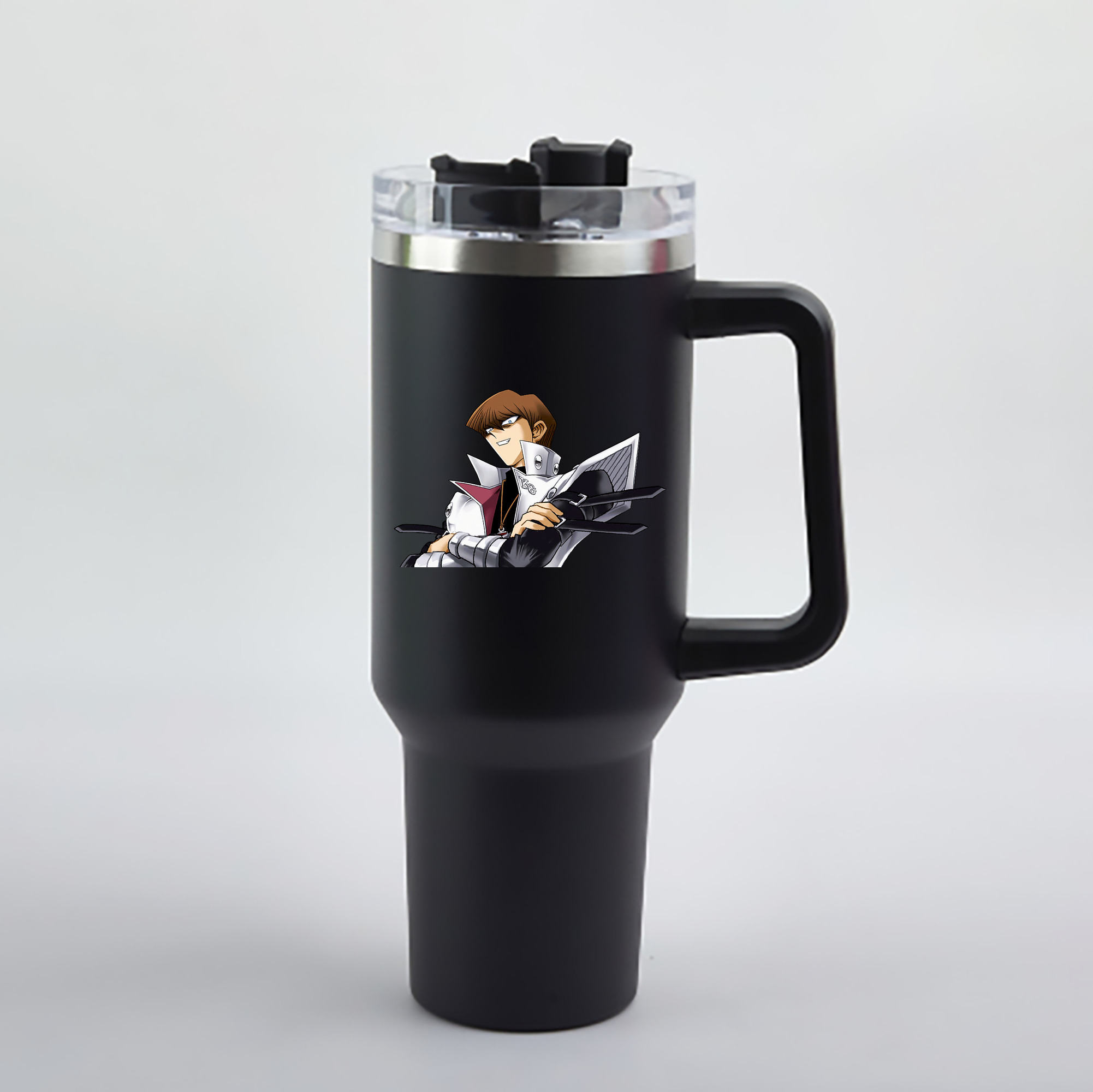 （画像用） 遊☆戯☆王 Yu-Gi-Oh! 1200mL車用タンブラー - クリスタルステッカー（プラスチックストロー付き）
