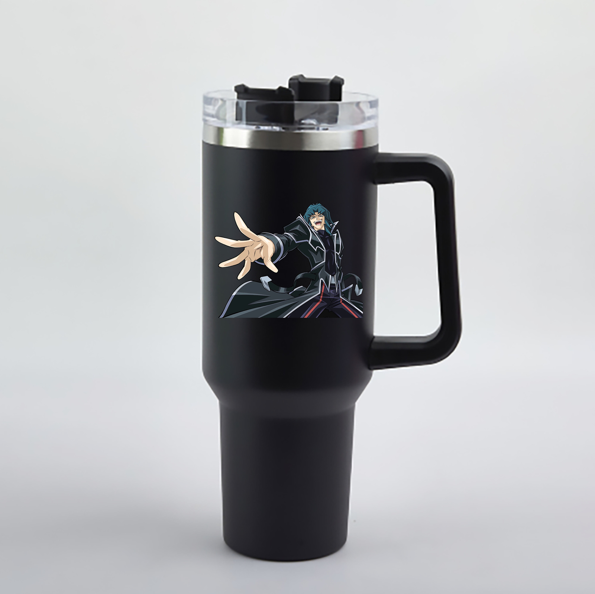 （画像用） 遊☆戯☆王 Yu-Gi-Oh! 1200mL車用タンブラー - クリスタルステッカー（プラスチックストロー付き）
