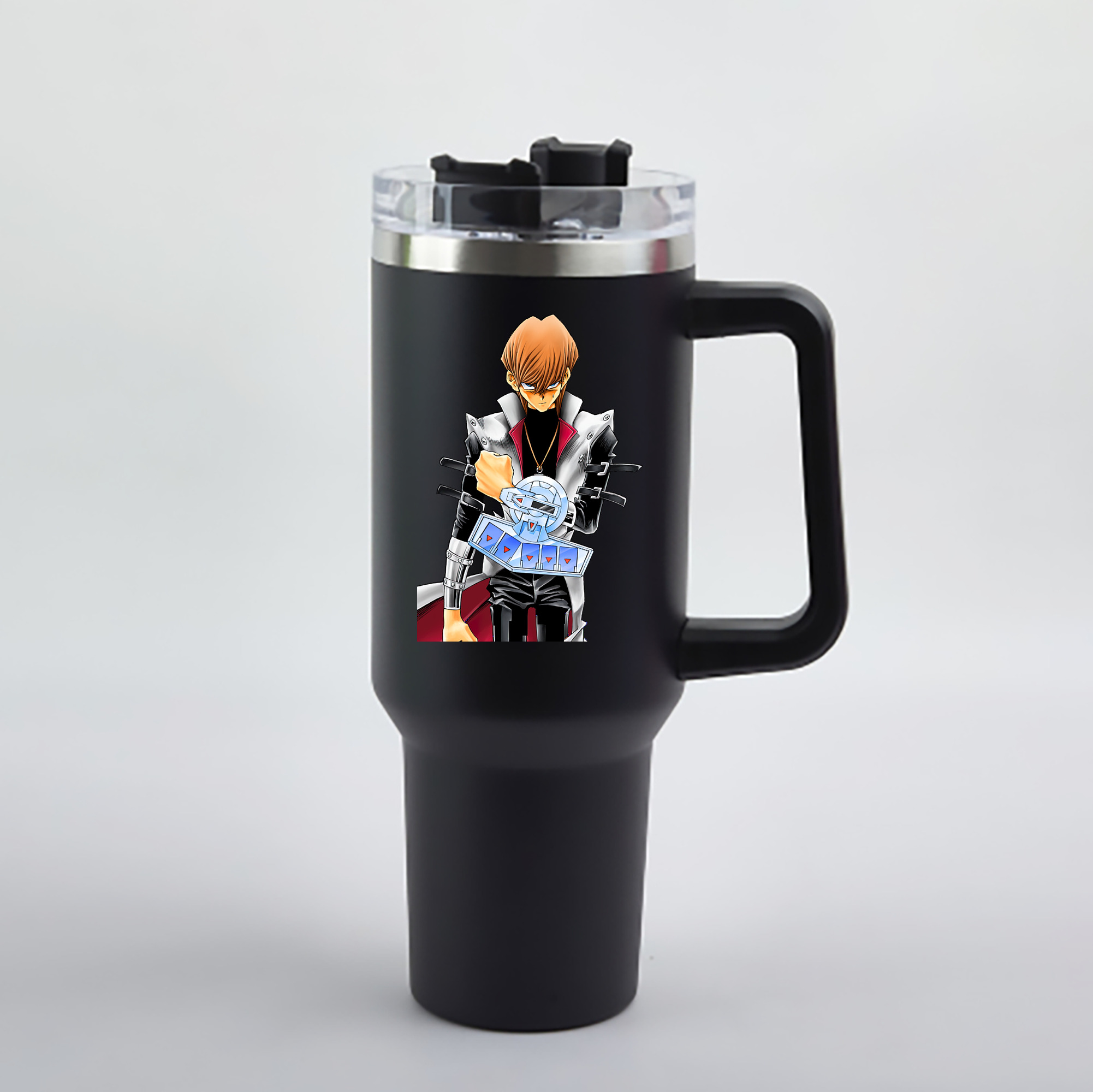 （画像用） 遊☆戯☆王 Yu-Gi-Oh! 1200mL車用タンブラー - クリスタルステッカー（プラスチックストロー付き）