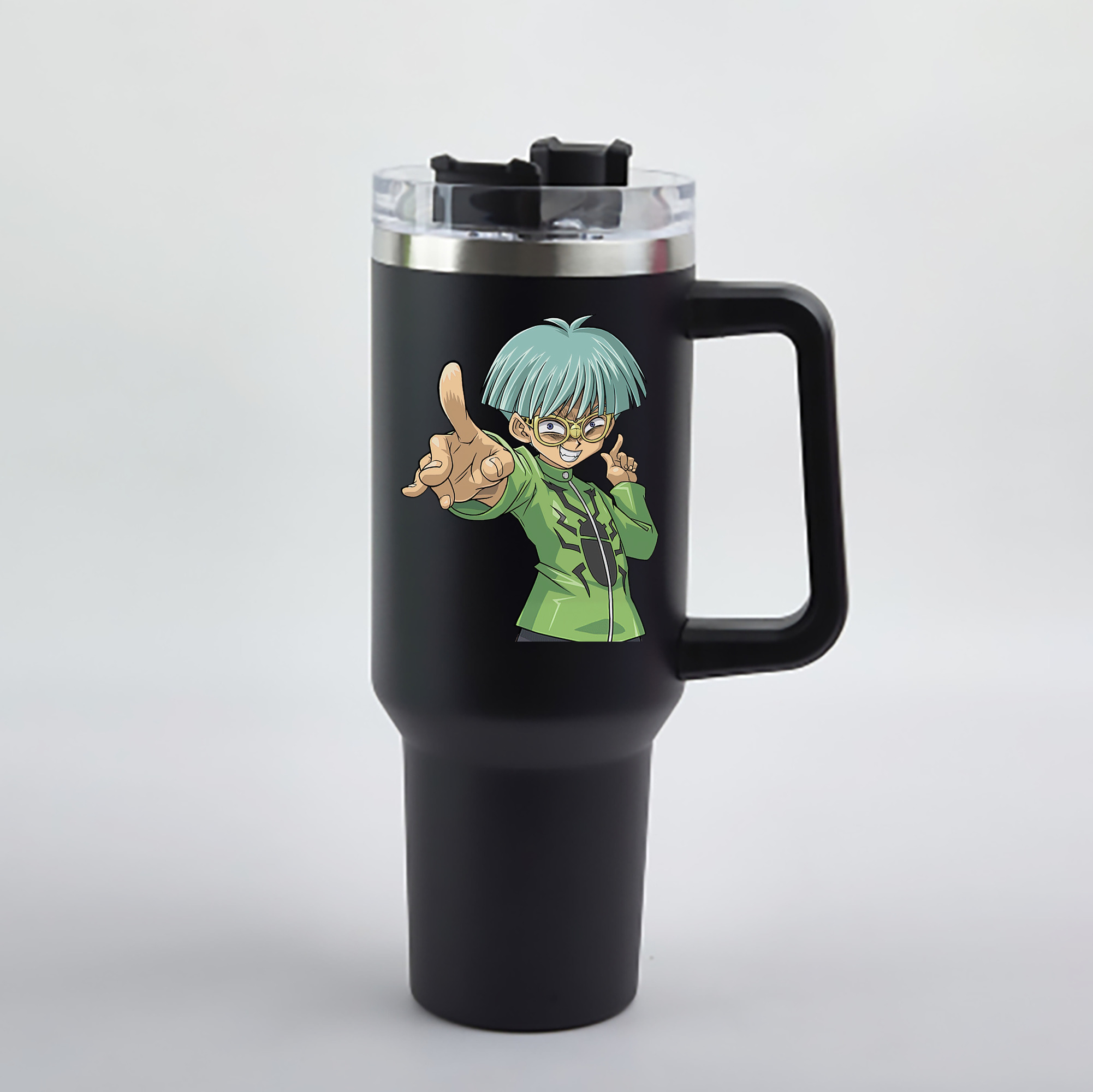 （画像用） 遊☆戯☆王 Yu-Gi-Oh! 1200mL車用タンブラー - クリスタルステッカー（プラスチックストロー付き）