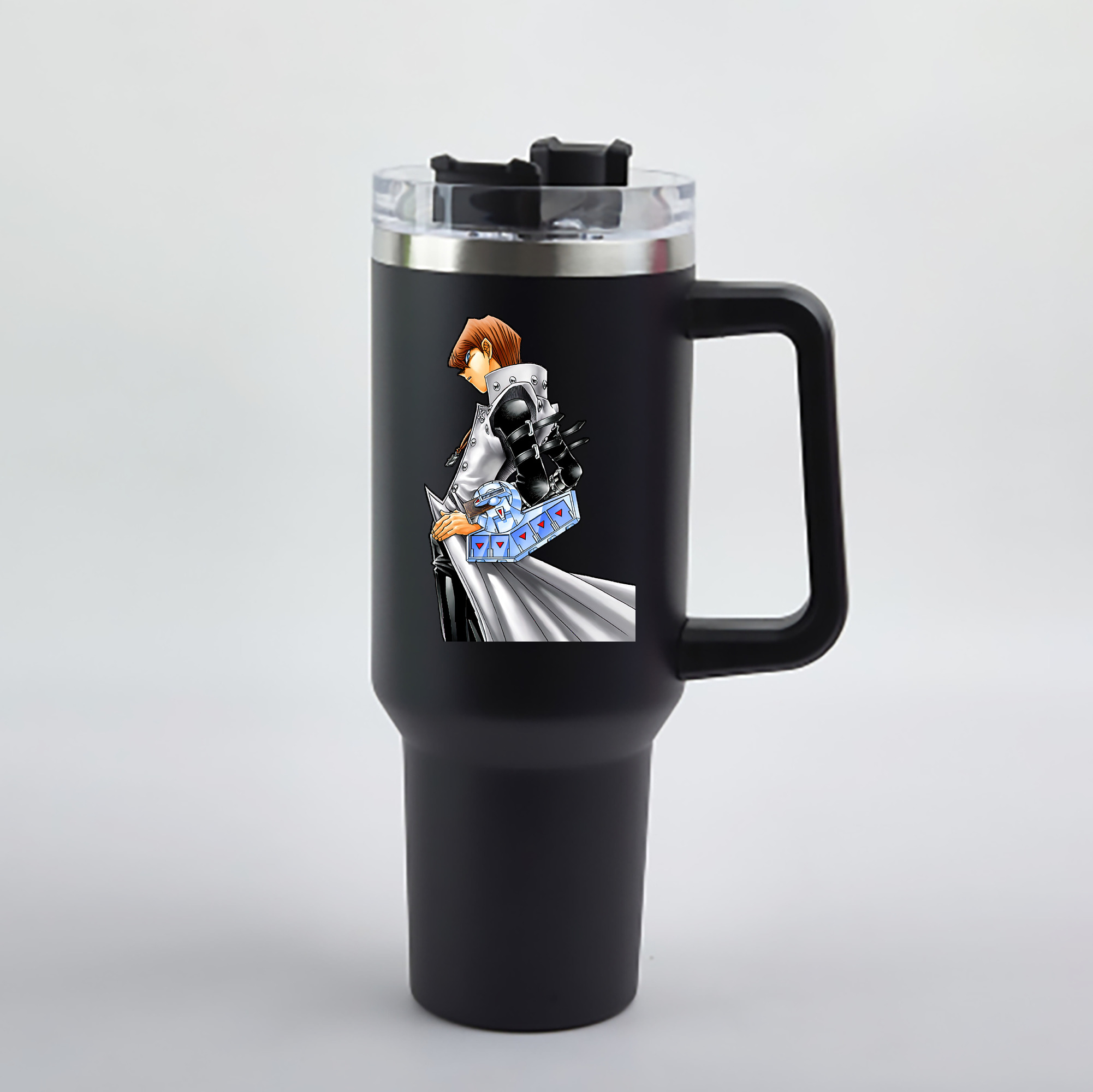 （画像用） 遊☆戯☆王 Yu-Gi-Oh! 1200mL車用タンブラー - クリスタルステッカー（プラスチックストロー付き）