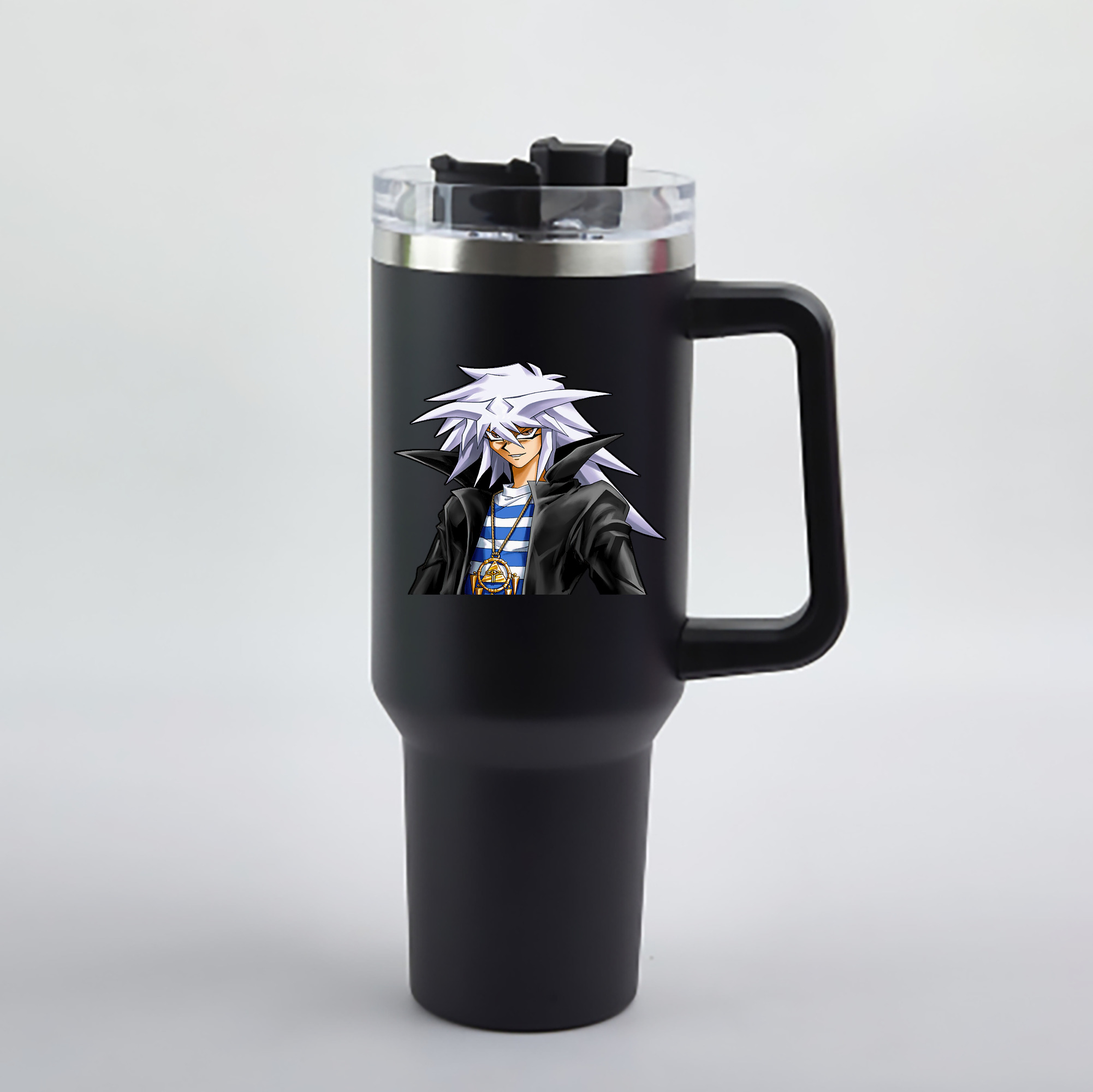 （画像用） 遊☆戯☆王 Yu-Gi-Oh! 1200mL車用タンブラー - クリスタルステッカー（プラスチックストロー付き）