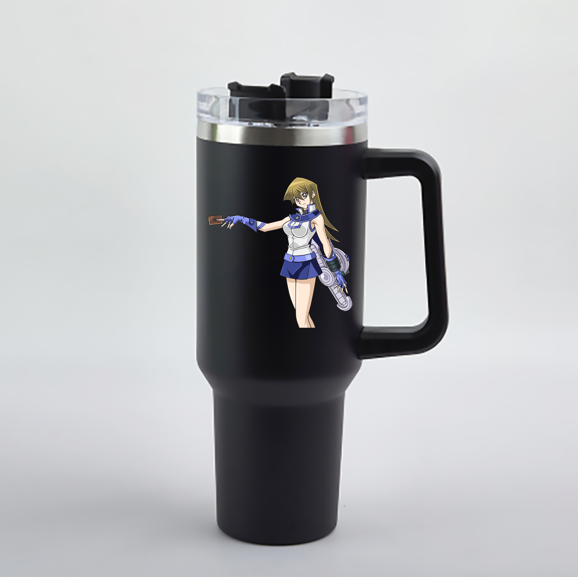 （画像用） 遊☆戯☆王 Yu-Gi-Oh! 1200mL車用タンブラー - クリスタルステッカー（プラスチックストロー付き）