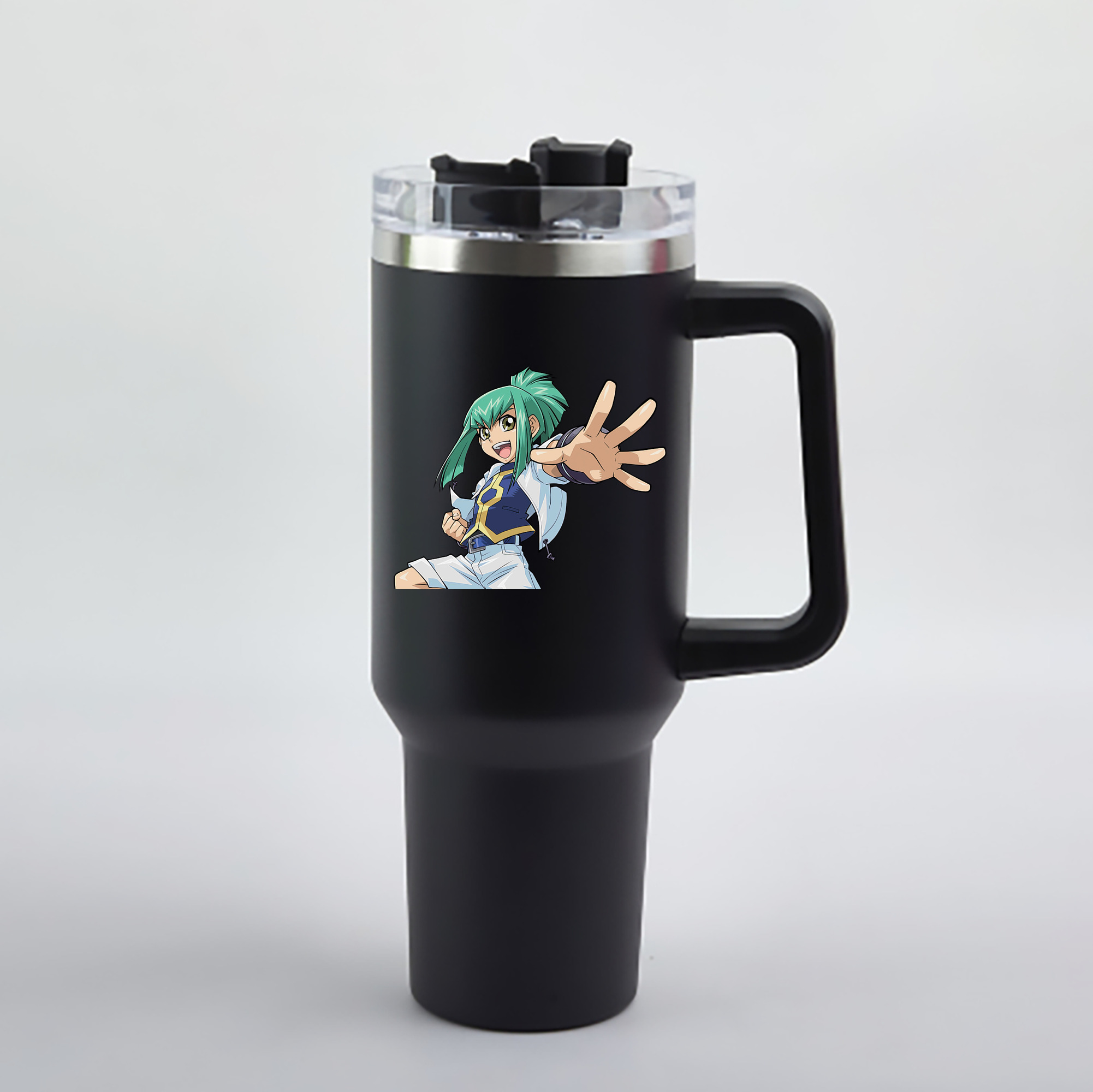 （画像用） 遊☆戯☆王 Yu-Gi-Oh! 1200mL車用タンブラー - クリスタルステッカー（プラスチックストロー付き）