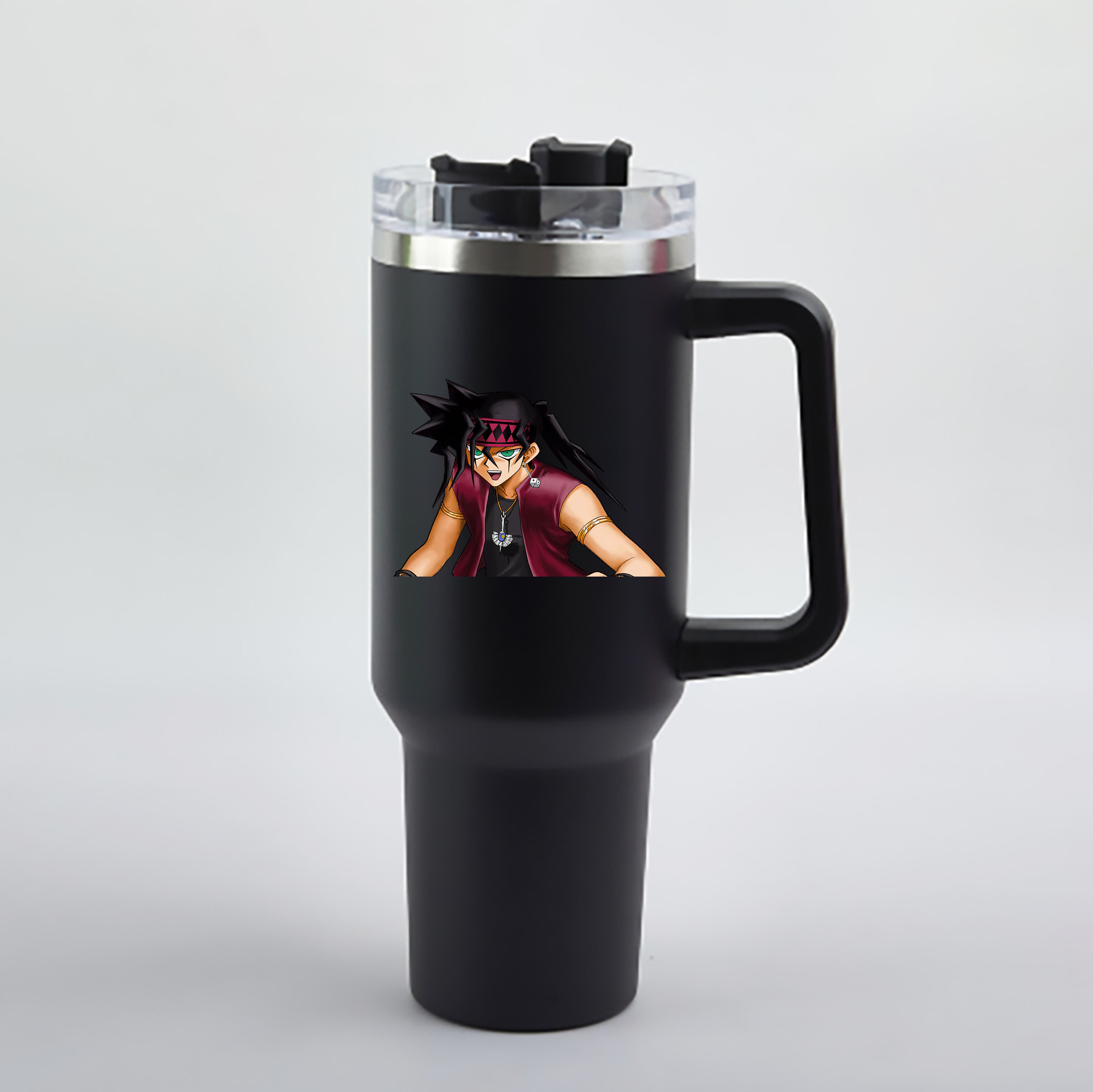 （画像用） 遊☆戯☆王 Yu-Gi-Oh! 1200mL車用タンブラー - クリスタルステッカー（プラスチックストロー付き）