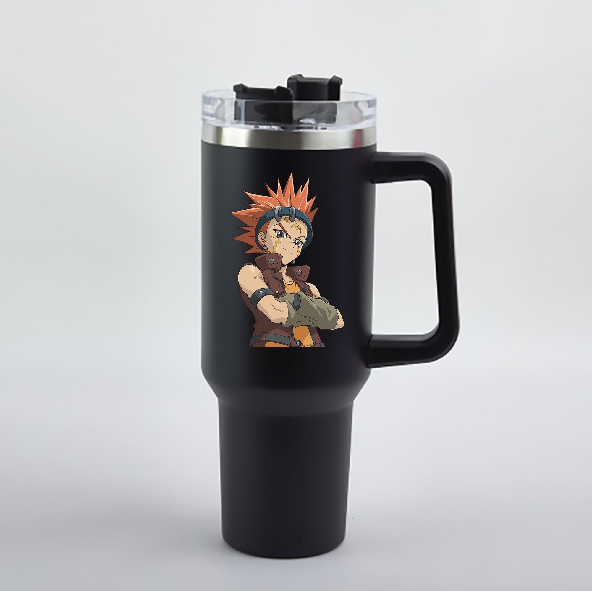 （画像用） 遊☆戯☆王 Yu-Gi-Oh! 1200mL車用タンブラー - クリスタルステッカー（プラスチックストロー付き）