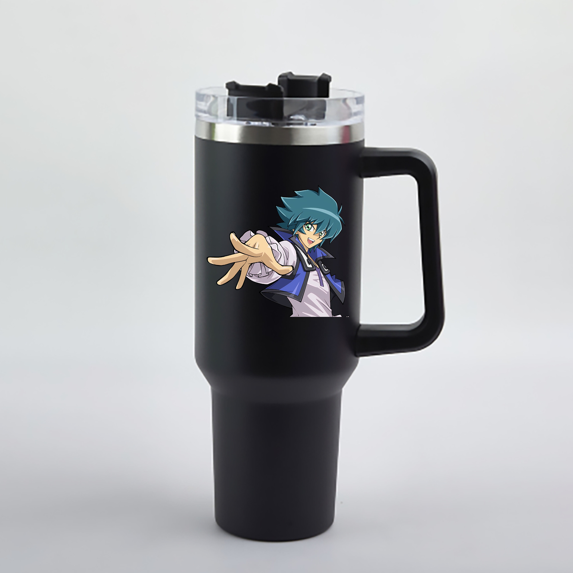 （画像用） 遊☆戯☆王 Yu-Gi-Oh! 1200mL車用タンブラー - クリスタルステッカー（プラスチックストロー付き）