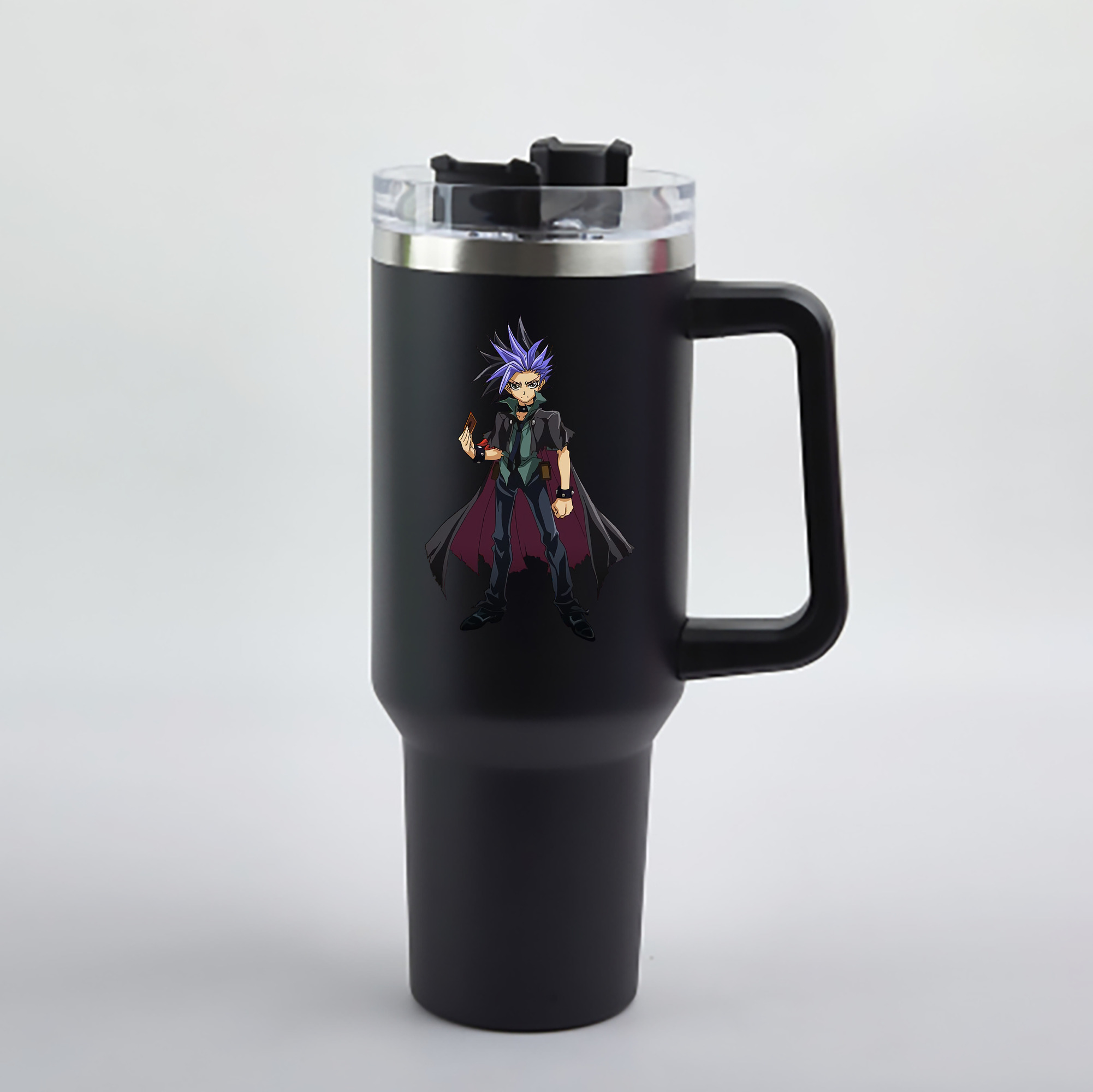 （画像用） 遊☆戯☆王 Yu-Gi-Oh! 1200mL車用タンブラー - クリスタルステッカー（プラスチックストロー付き）