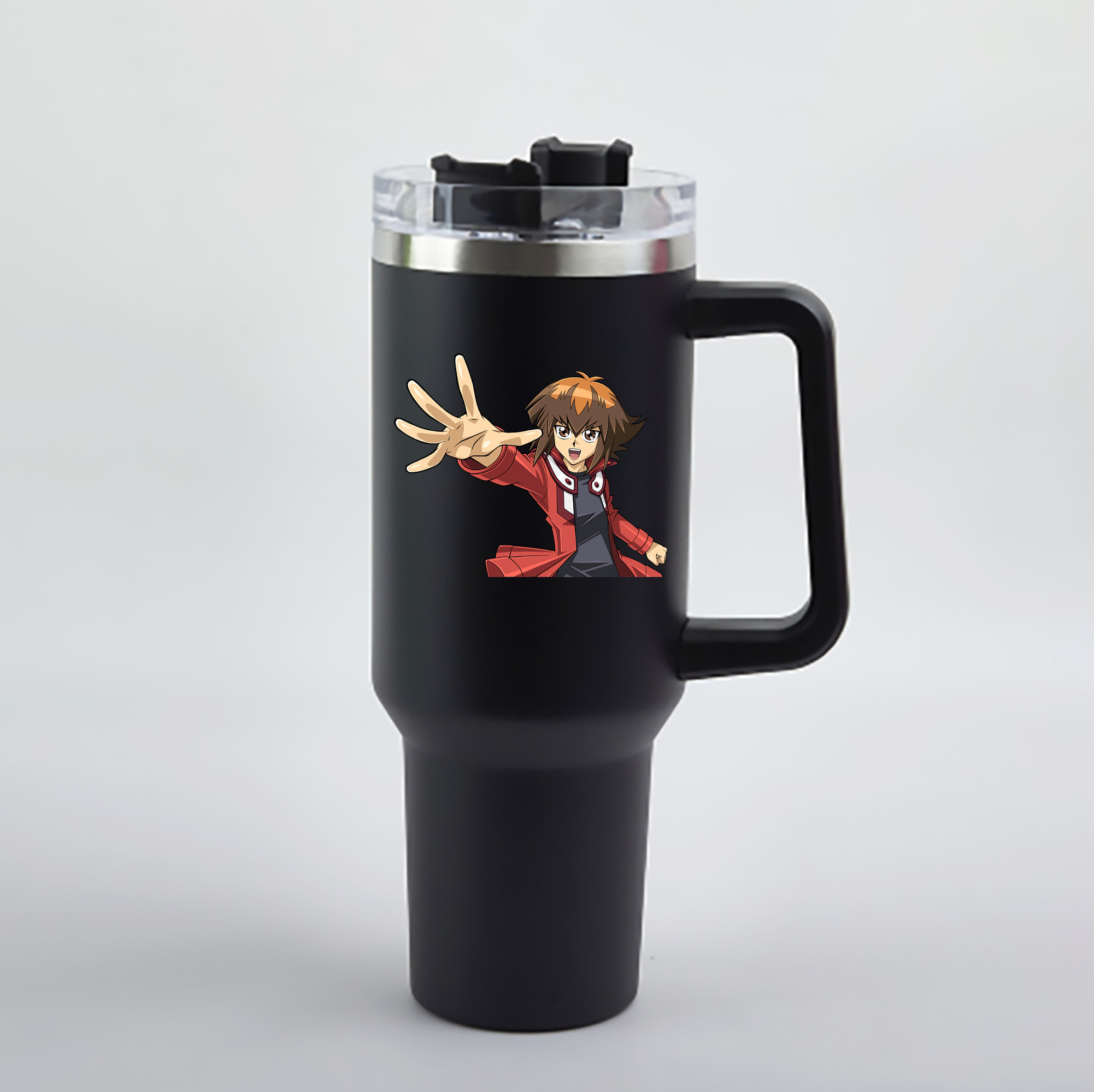 （画像用） 遊☆戯☆王 Yu-Gi-Oh! 1200mL車用タンブラー - クリスタルステッカー（プラスチックストロー付き）