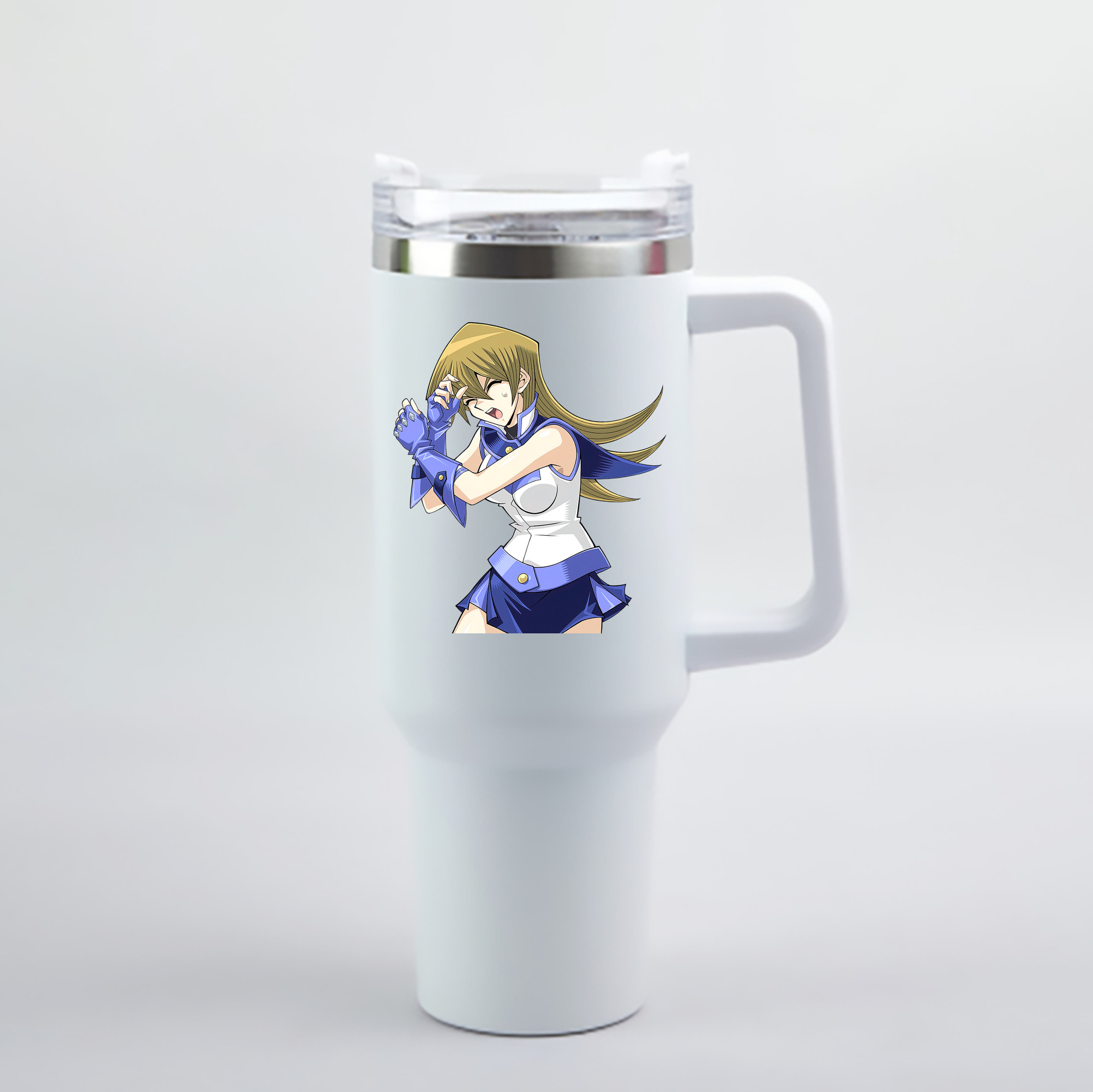 （画像用） 遊☆戯☆王 Yu-Gi-Oh! 1200mL車用タンブラー - クリスタルステッカー（プラスチックストロー付き）