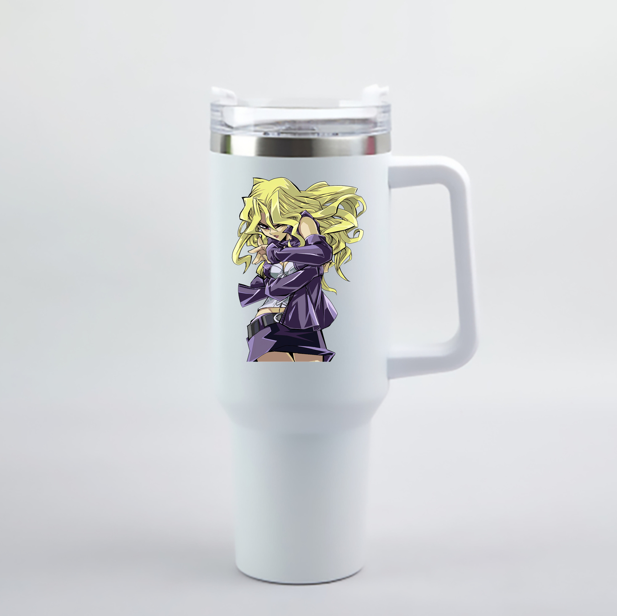 （画像用） 遊☆戯☆王 Yu-Gi-Oh! 1200mL車用タンブラー - クリスタルステッカー（プラスチックストロー付き）