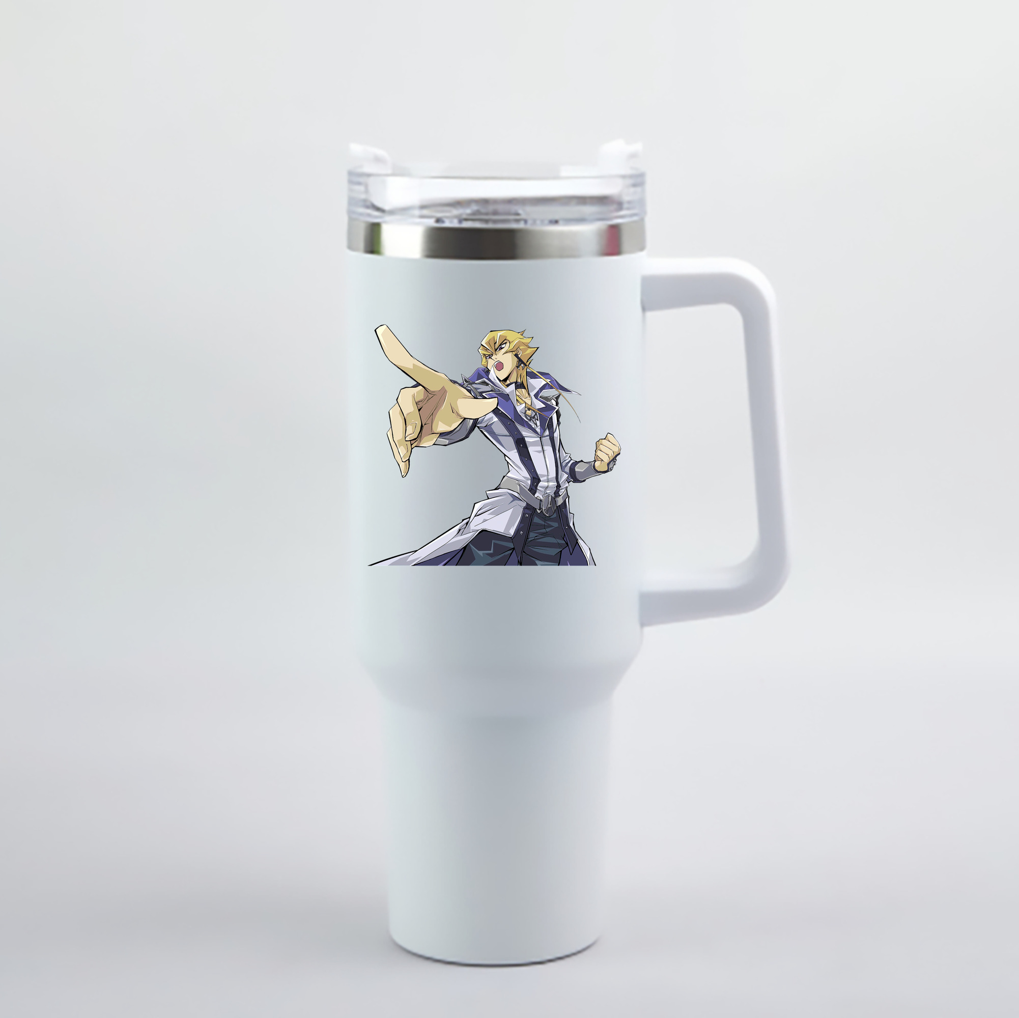 （画像用） 遊☆戯☆王 Yu-Gi-Oh! 1200mL車用タンブラー - クリスタルステッカー（プラスチックストロー付き）