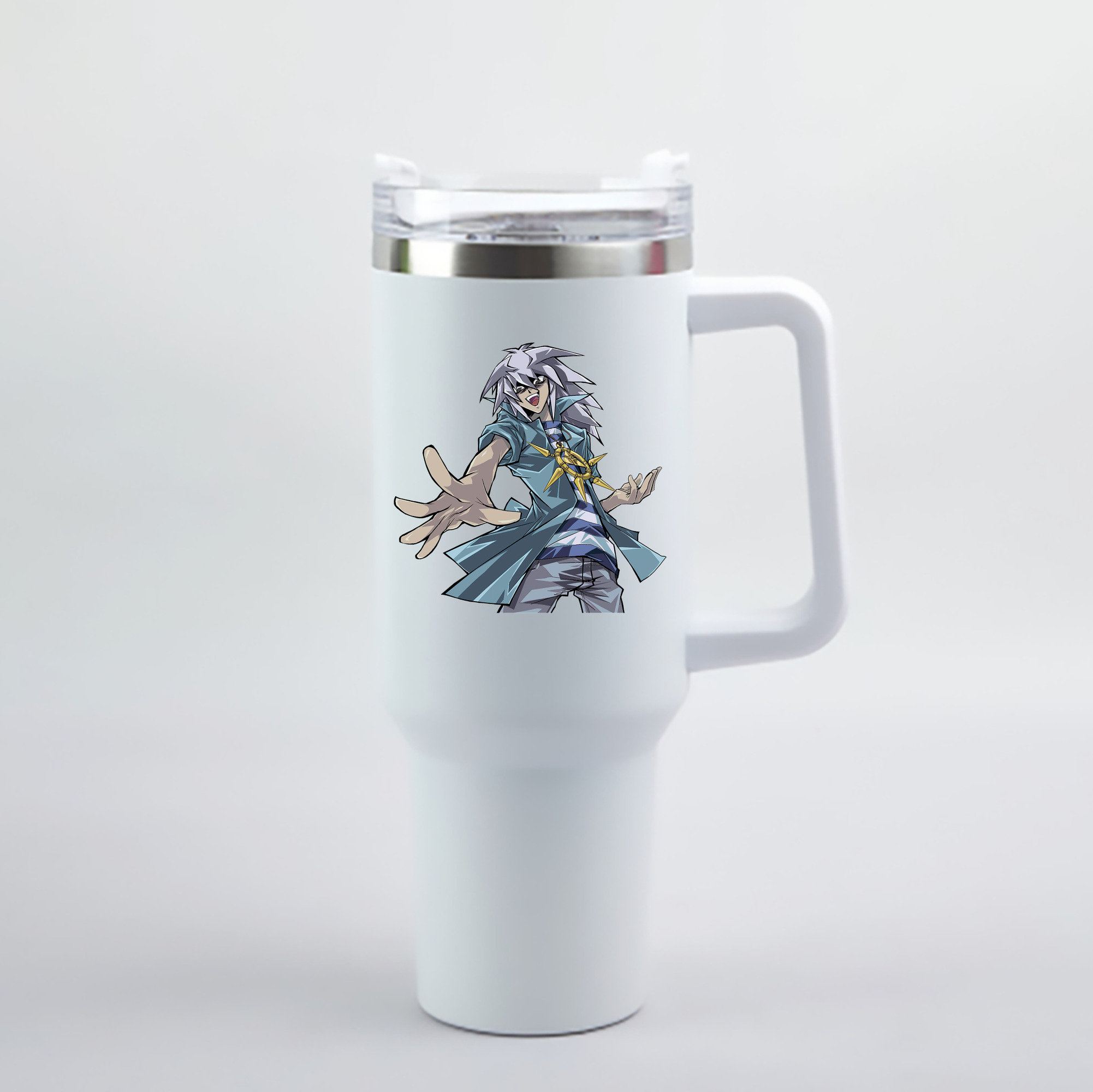 （画像用） 遊☆戯☆王 Yu-Gi-Oh! 1200mL車用タンブラー - クリスタルステッカー（プラスチックストロー付き）