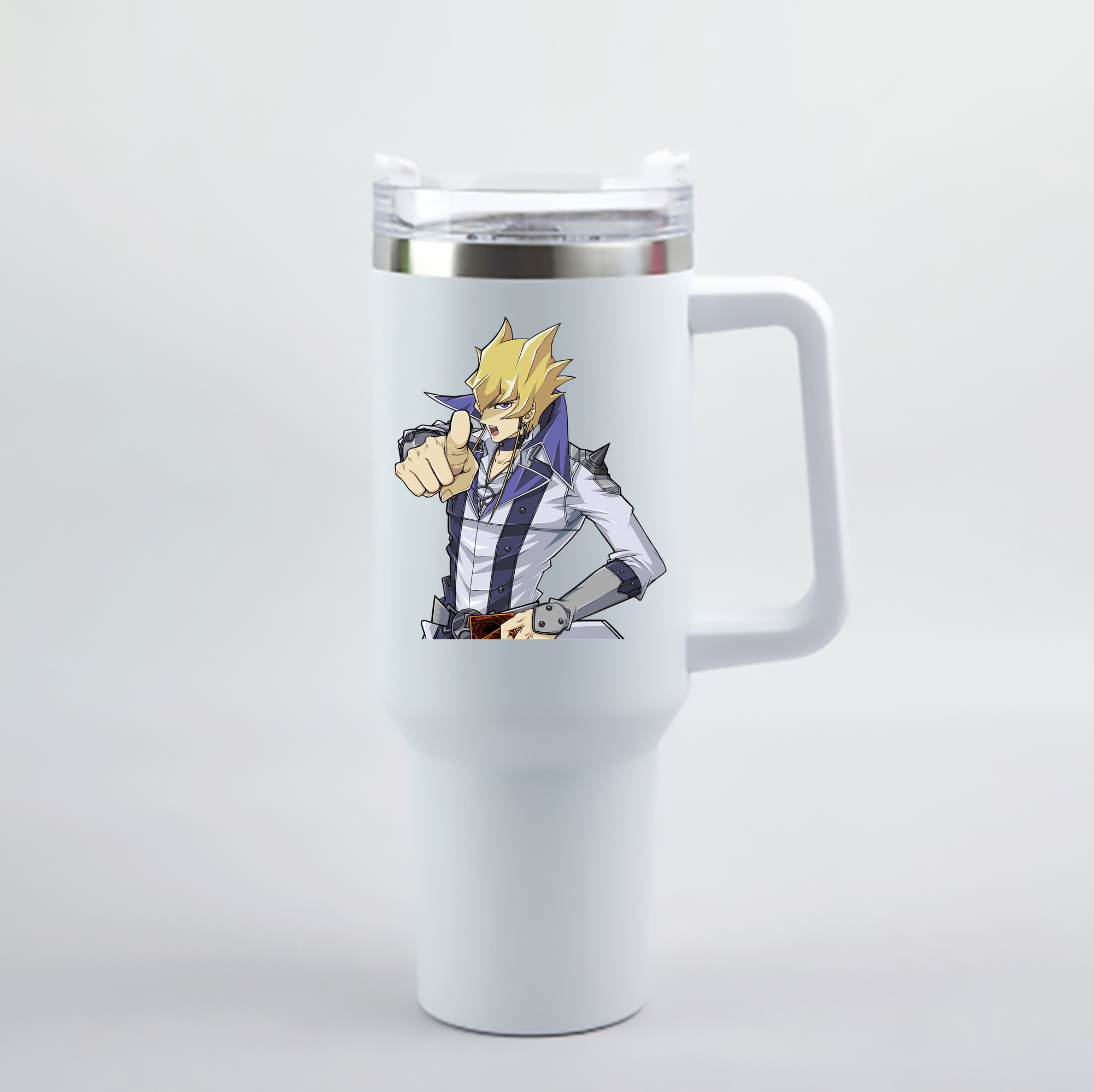 （画像用） 遊☆戯☆王 Yu-Gi-Oh! 1200mL車用タンブラー - クリスタルステッカー（プラスチックストロー付き）