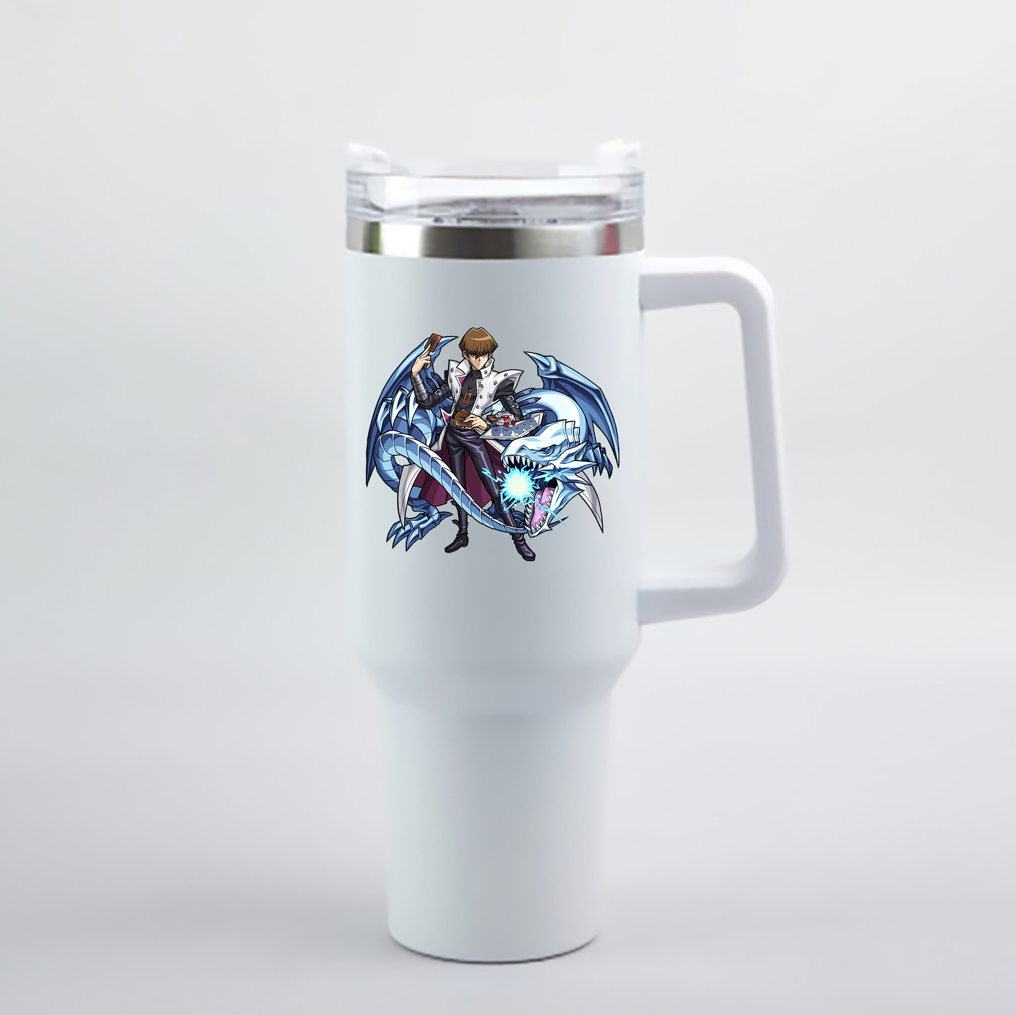 （画像用） 遊☆戯☆王 Yu-Gi-Oh! 1200mL車用タンブラー - クリスタルステッカー（プラスチックストロー付き）
