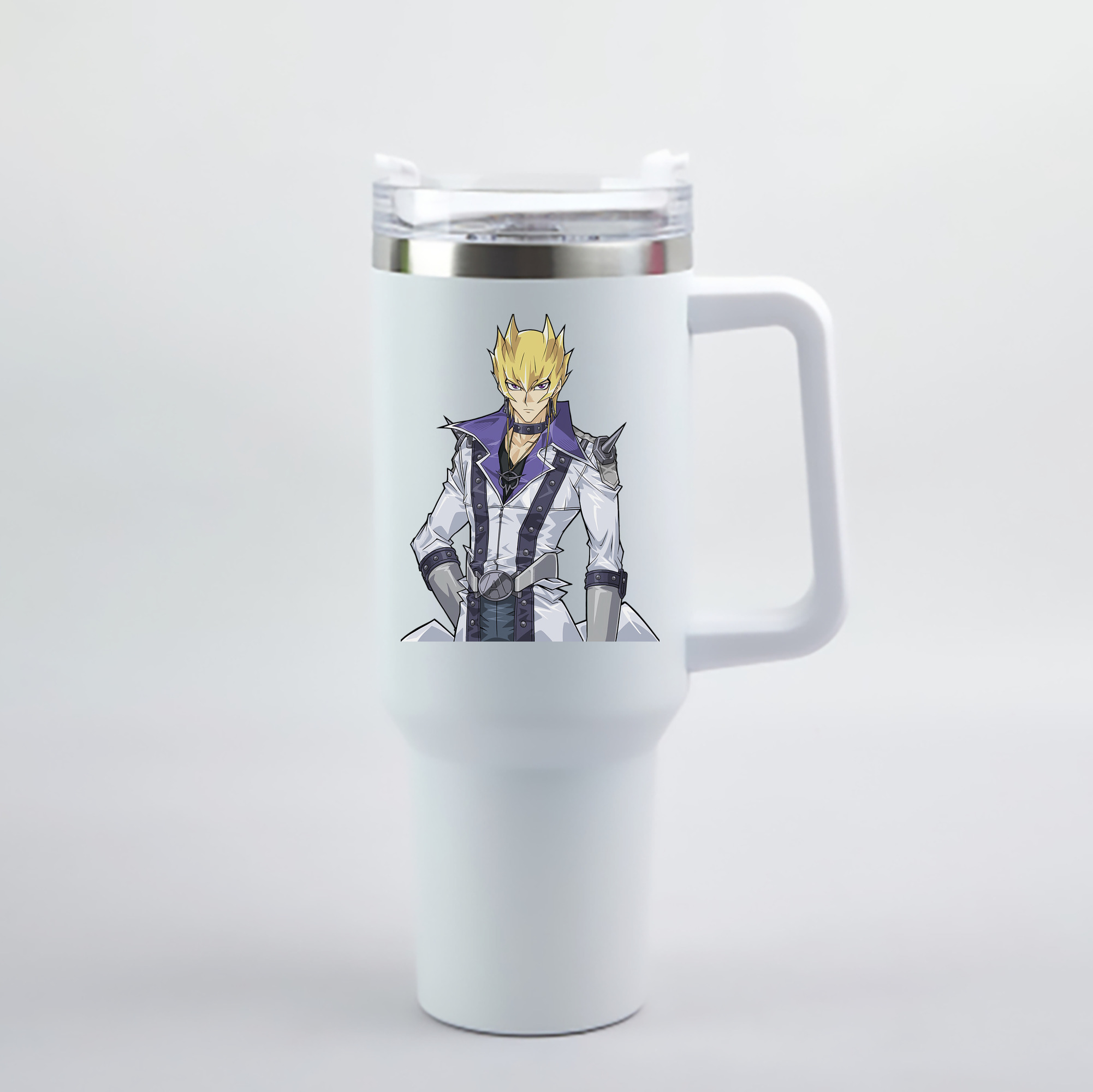 （画像用） 遊☆戯☆王 Yu-Gi-Oh! 1200mL車用タンブラー - クリスタルステッカー（プラスチックストロー付き）