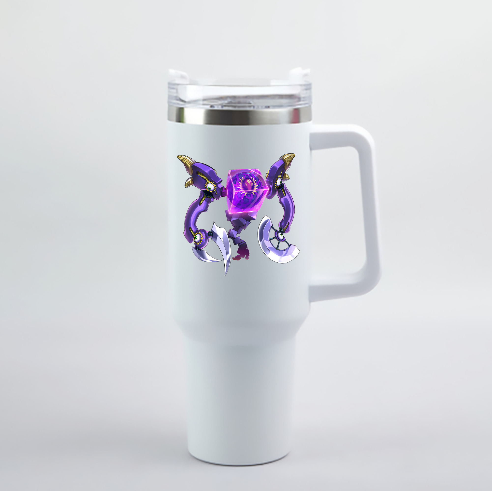 （画像用） 遊☆戯☆王 Yu-Gi-Oh! 1200mL車用タンブラー - クリスタルステッカー（プラスチックストロー付き）