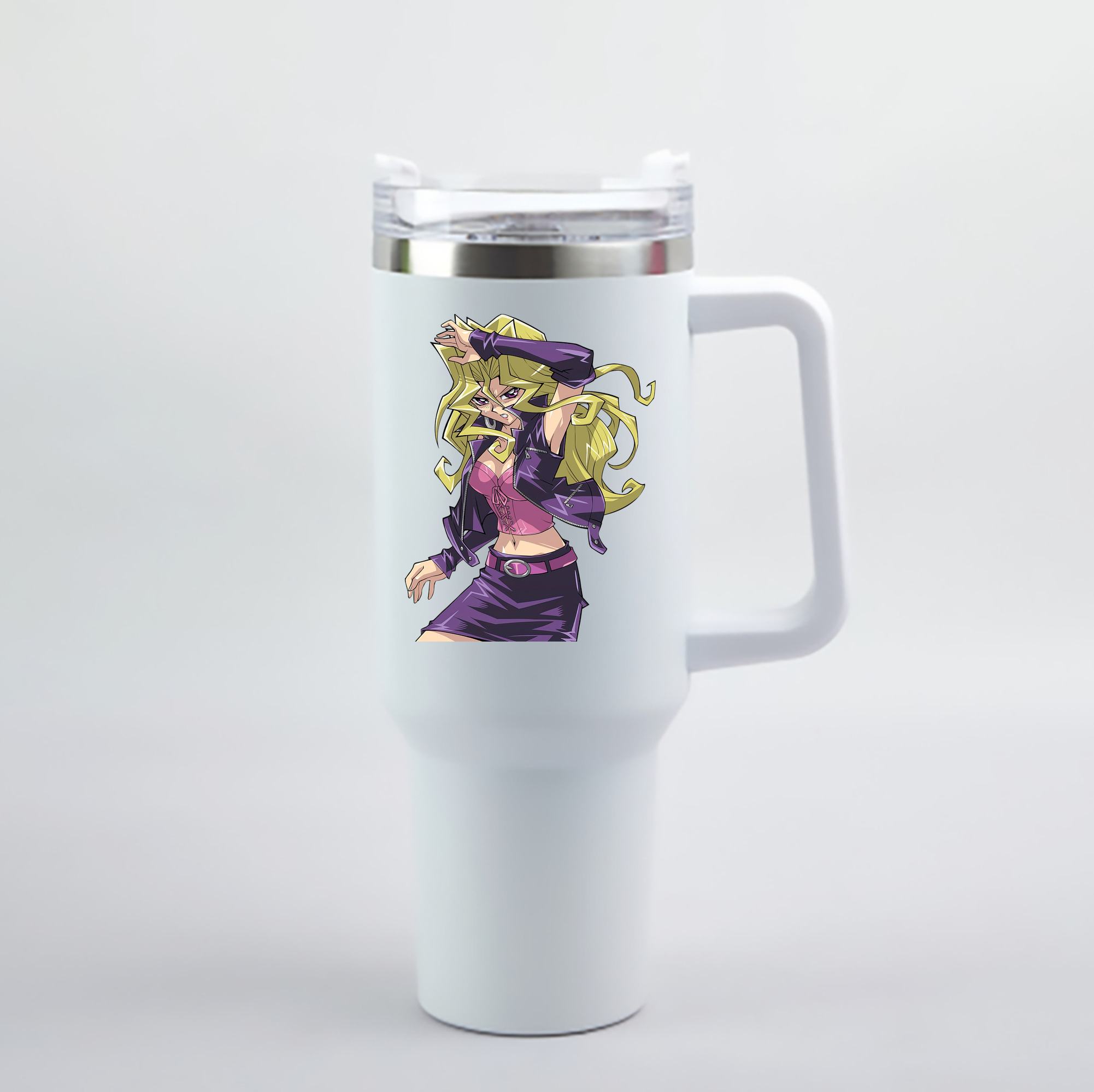 （画像用） 遊☆戯☆王 Yu-Gi-Oh! 1200mL車用タンブラー - クリスタルステッカー（プラスチックストロー付き）
