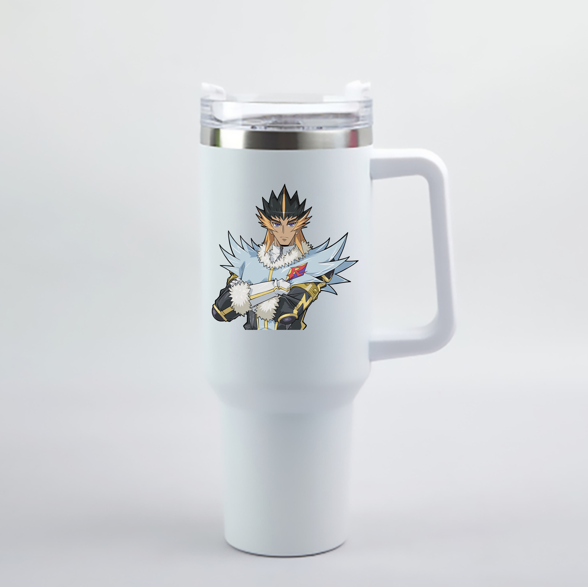 （画像用） 遊☆戯☆王 Yu-Gi-Oh! 1200mL車用タンブラー - クリスタルステッカー（プラスチックストロー付き）