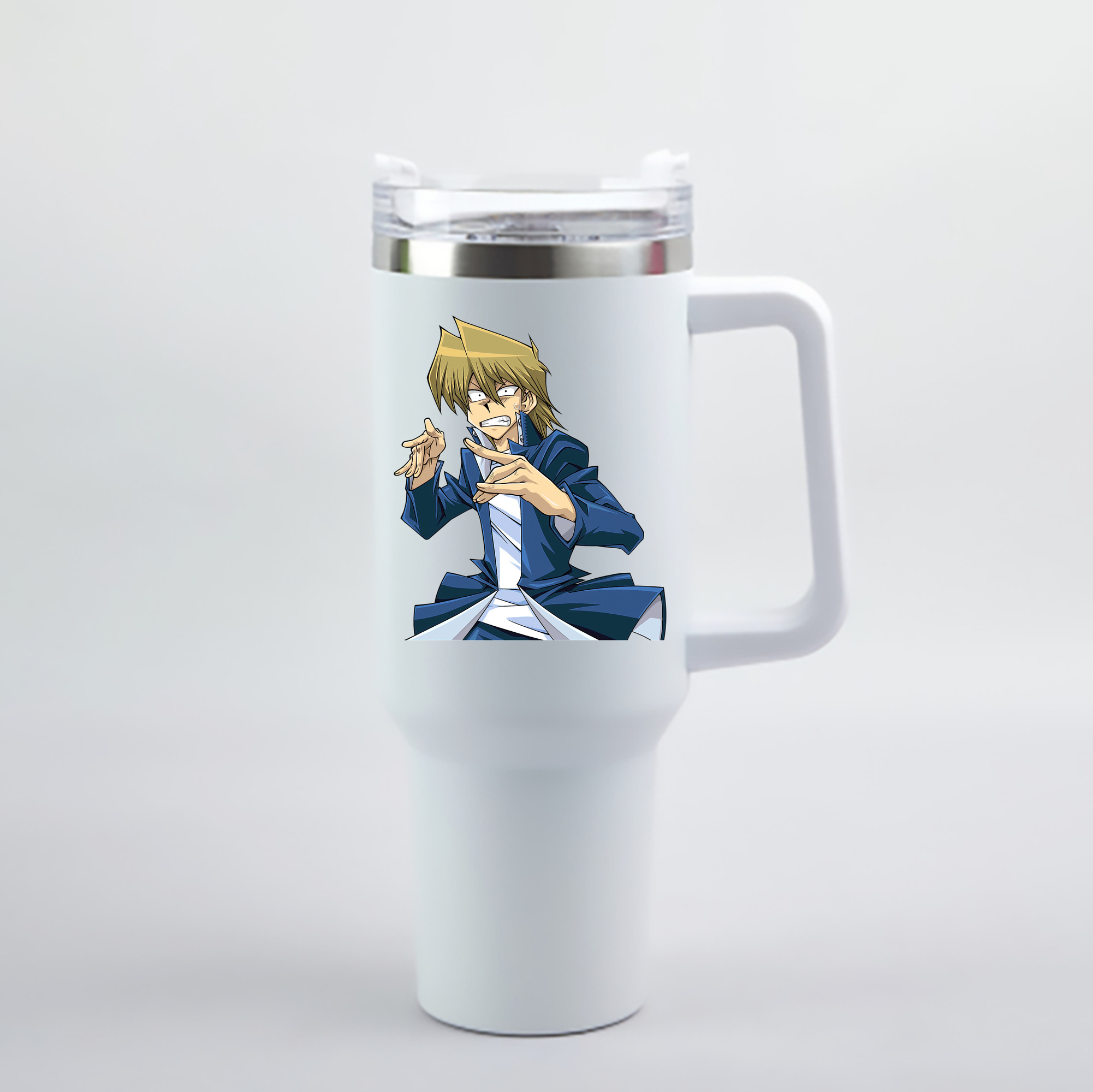 （画像用） 遊☆戯☆王 Yu-Gi-Oh! 1200mL車用タンブラー - クリスタルステッカー（プラスチックストロー付き）