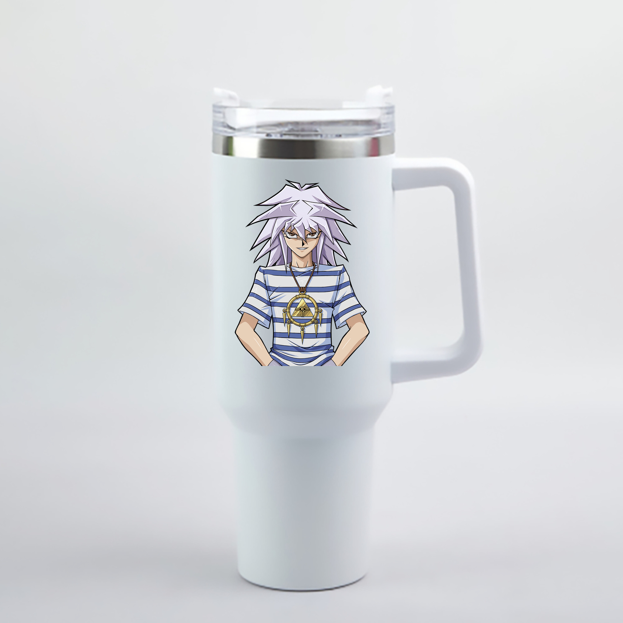 （画像用） 遊☆戯☆王 Yu-Gi-Oh! 1200mL車用タンブラー - クリスタルステッカー（プラスチックストロー付き）