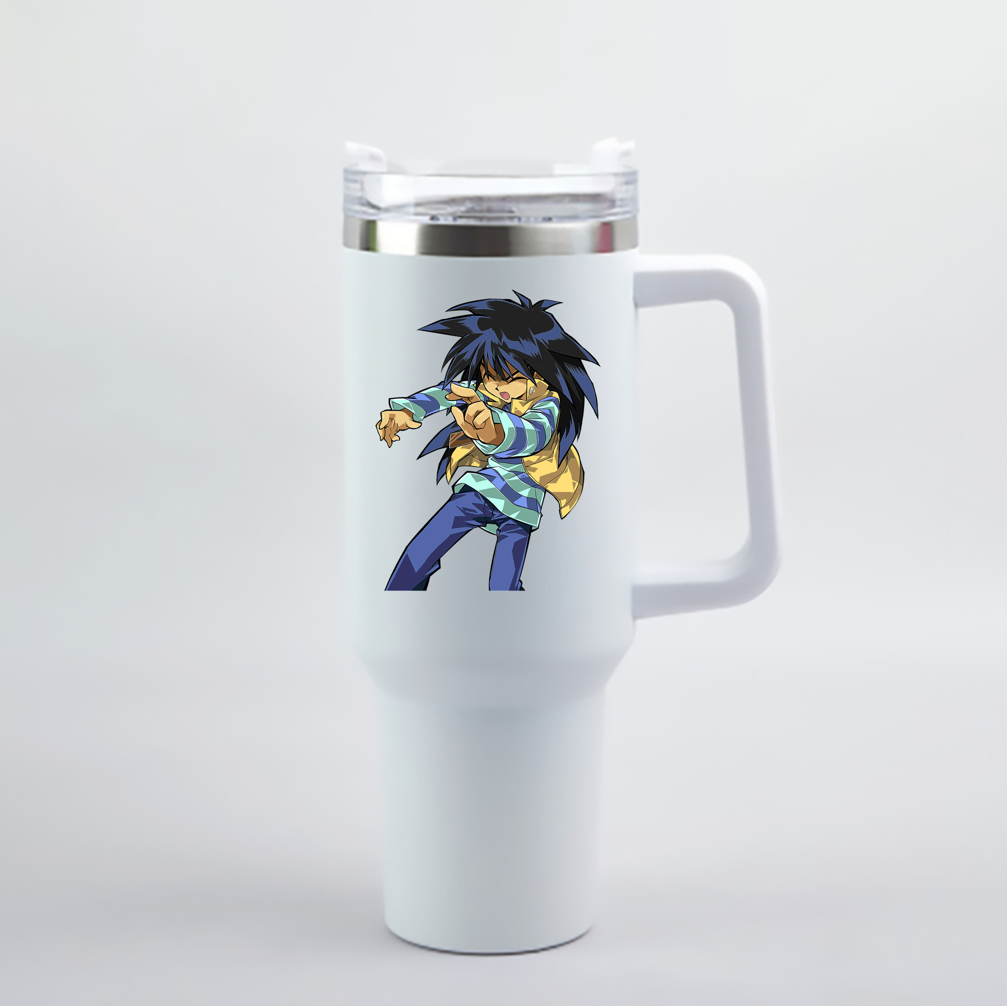 （画像用） 遊☆戯☆王 Yu-Gi-Oh! 1200mL車用タンブラー - クリスタルステッカー（プラスチックストロー付き）