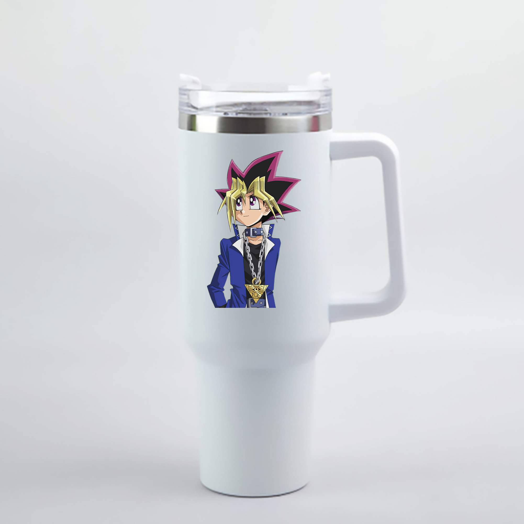 （画像用） 遊☆戯☆王 Yu-Gi-Oh! 1200mL車用タンブラー - クリスタルステッカー（プラスチックストロー付き）