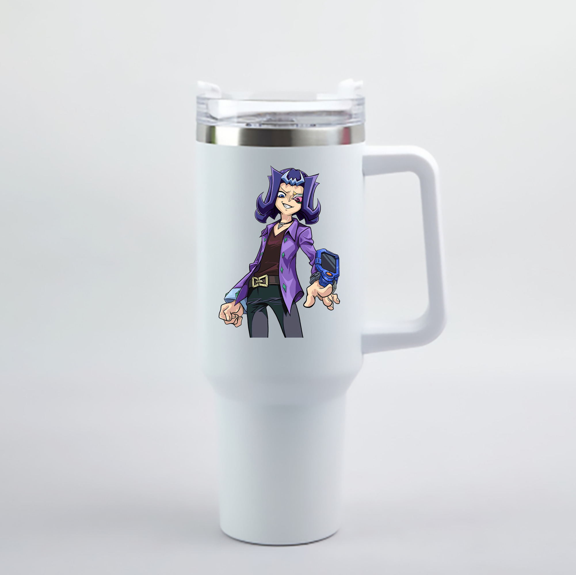 （画像用） 遊☆戯☆王 Yu-Gi-Oh! 1200mL車用タンブラー - クリスタルステッカー（プラスチックストロー付き）