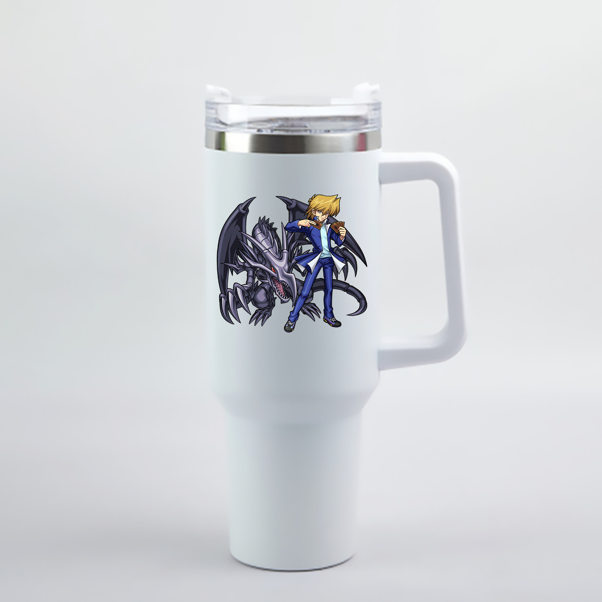 （画像用） 遊☆戯☆王 Yu-Gi-Oh! 1200mL車用タンブラー - クリスタルステッカー（プラスチックストロー付き）