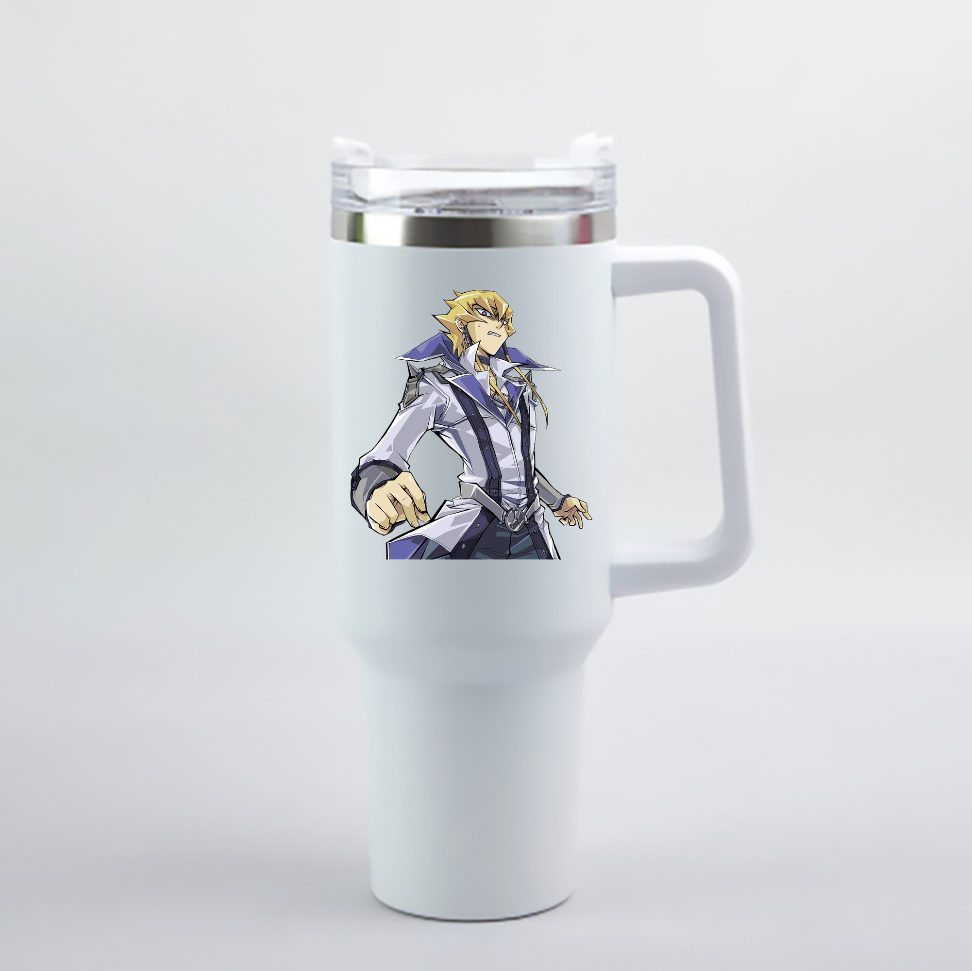 （画像用） 遊☆戯☆王 Yu-Gi-Oh! 1200mL車用タンブラー - クリスタルステッカー（プラスチックストロー付き）
